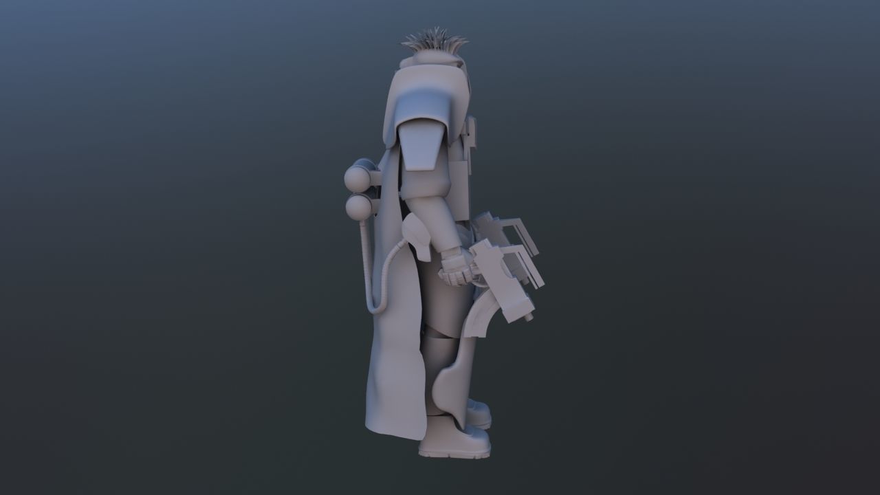 Futuristic Soldier 3D model_19