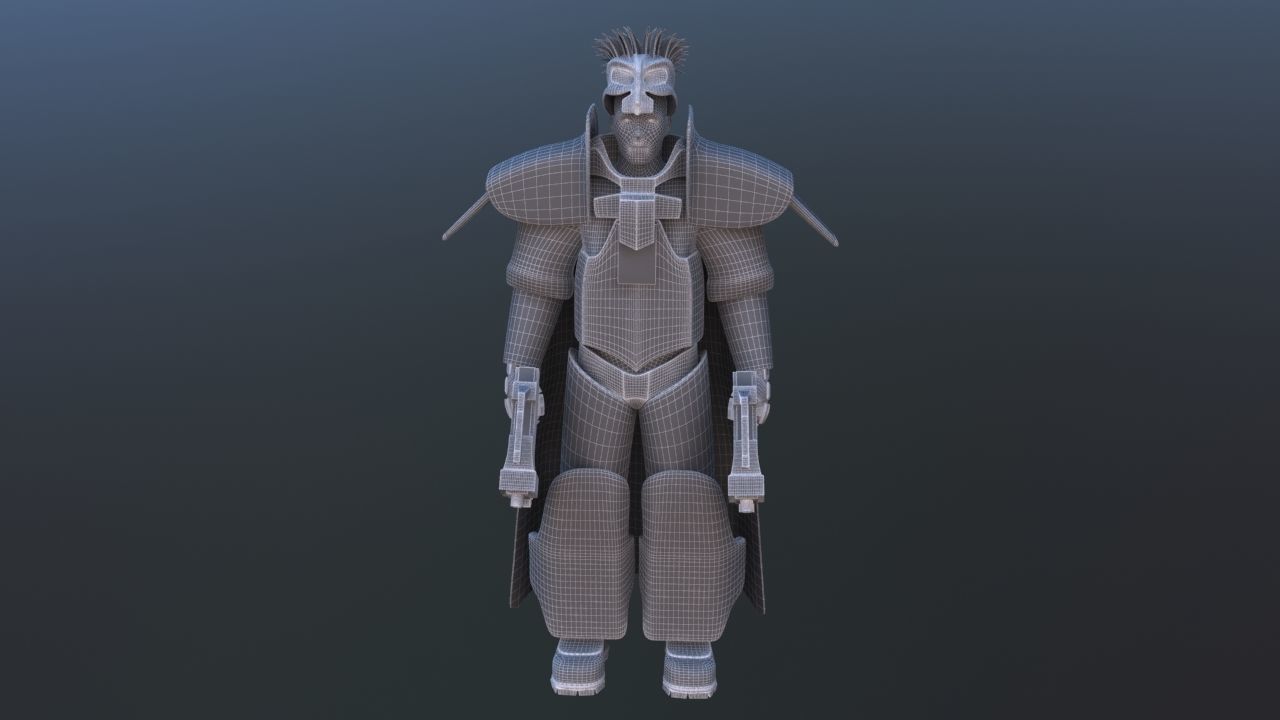 Futuristic Soldier 3D model_35