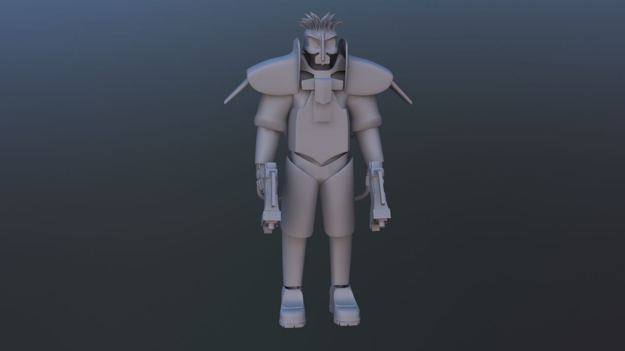 Futuristic Soldier 3D model_25