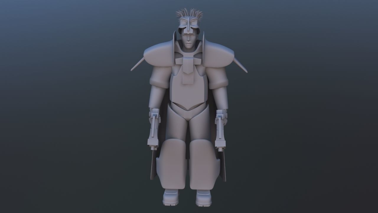 Futuristic Soldier 3D model_21