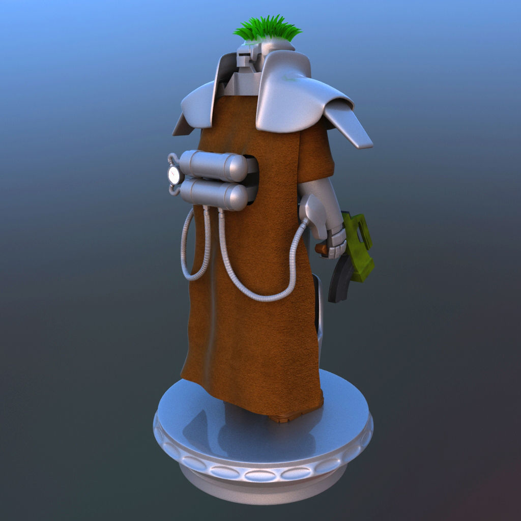 Futuristic Soldier 3D model_6