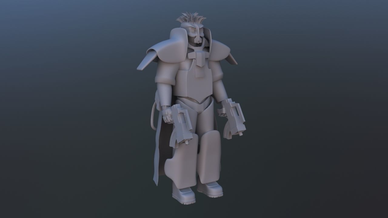 Futuristic Soldier 3D model_20