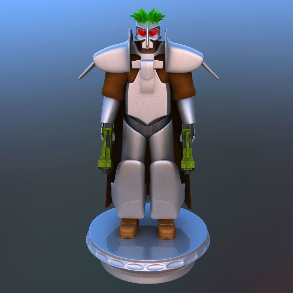 Futuristic Soldier 3D model_12
