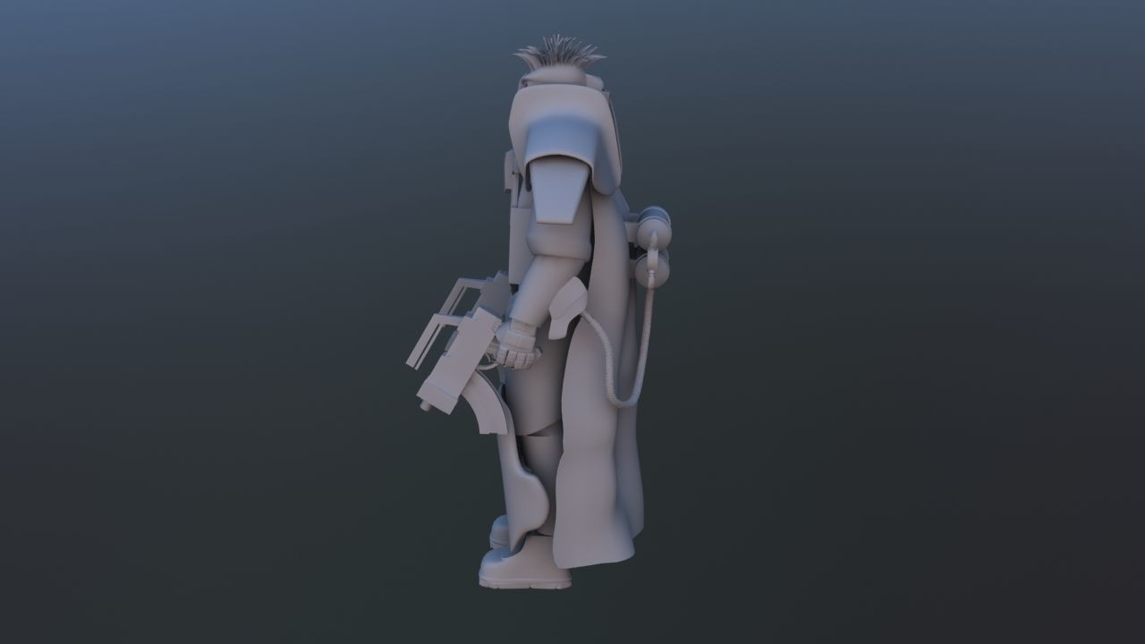 Futuristic Soldier 3D model_15