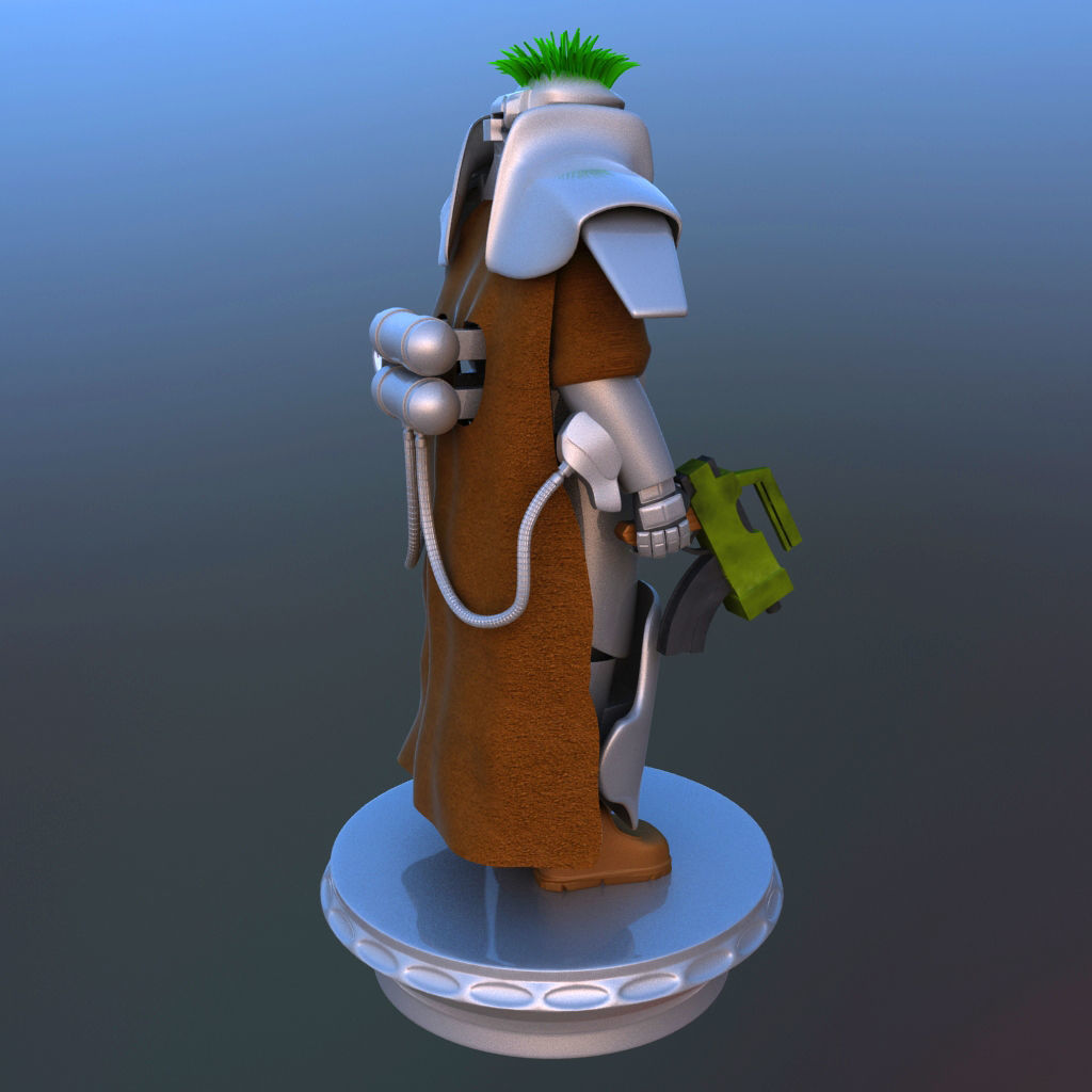 Futuristic Soldier 3D model_7