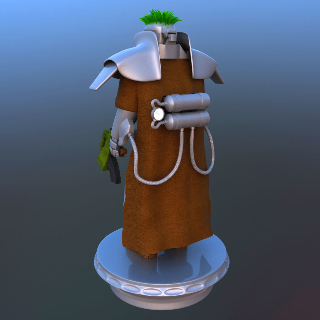 Futuristic Soldier 3D model_4
