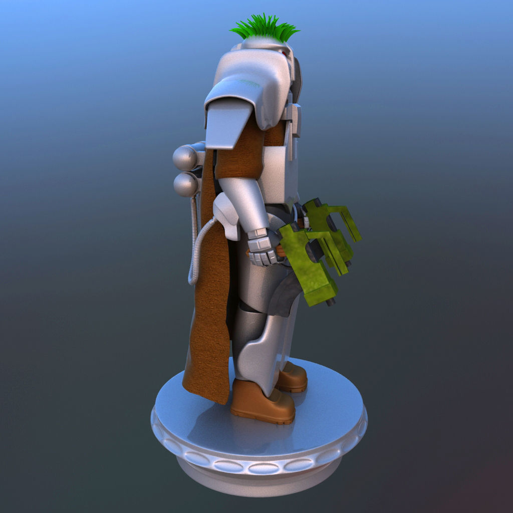 Futuristic Soldier 3D model_8