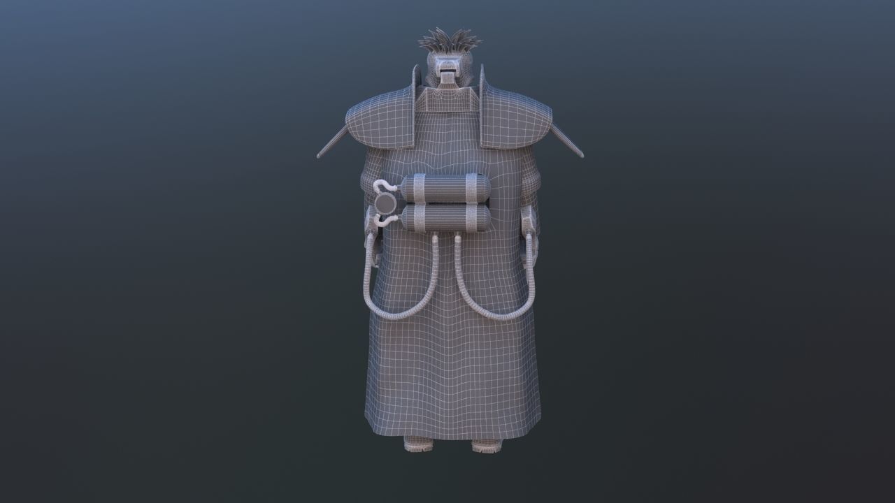 Futuristic Soldier 3D model_31