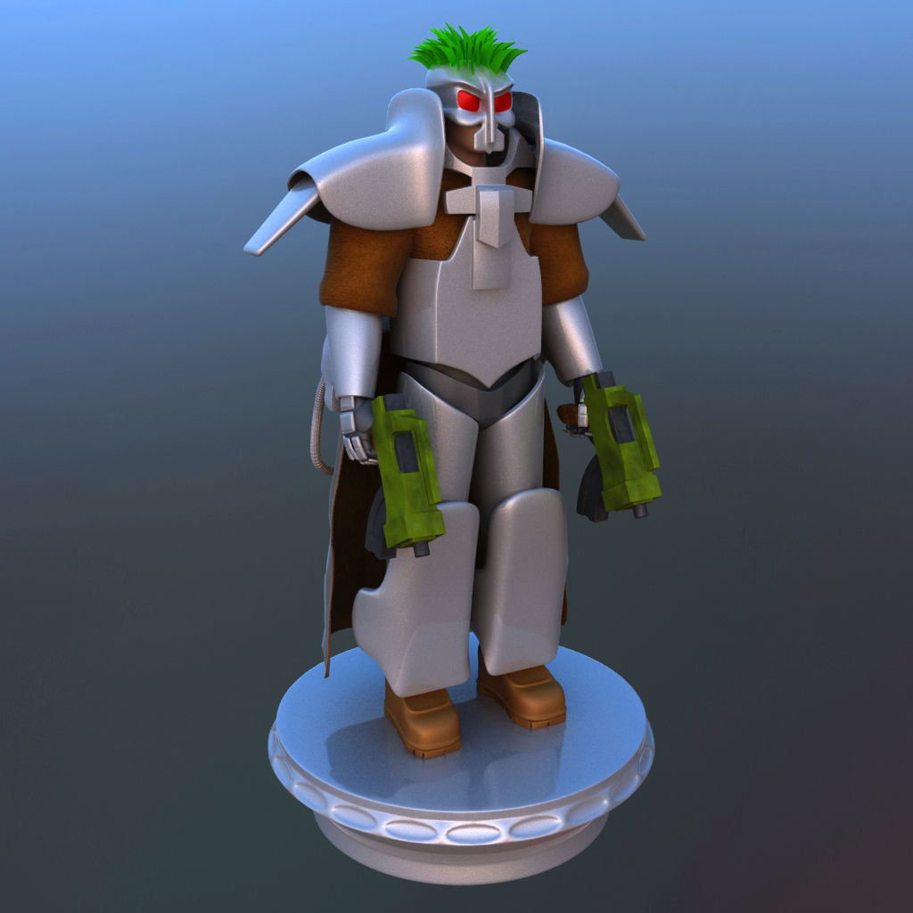 Futuristic Soldier 3D model_11