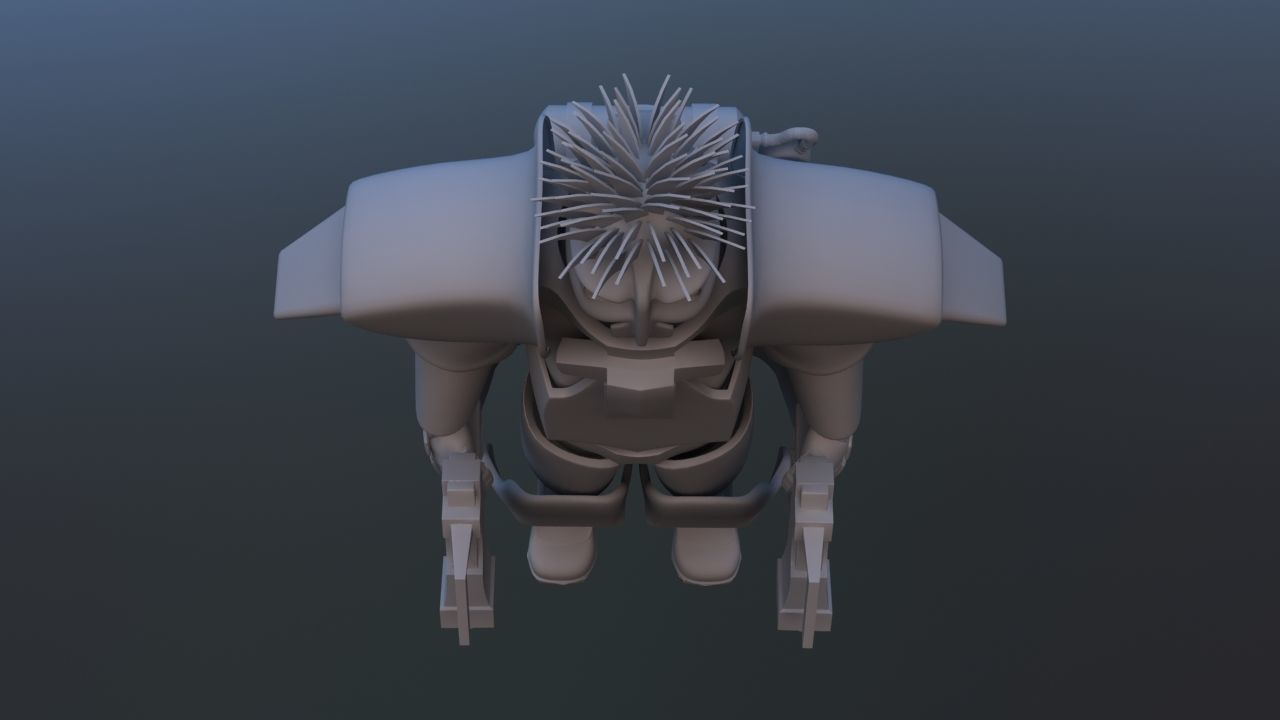 Futuristic Soldier 3D model_23