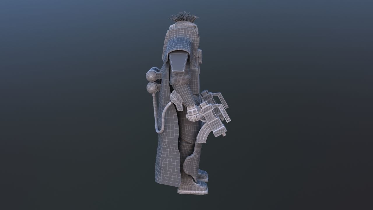 Futuristic Soldier 3D model_33