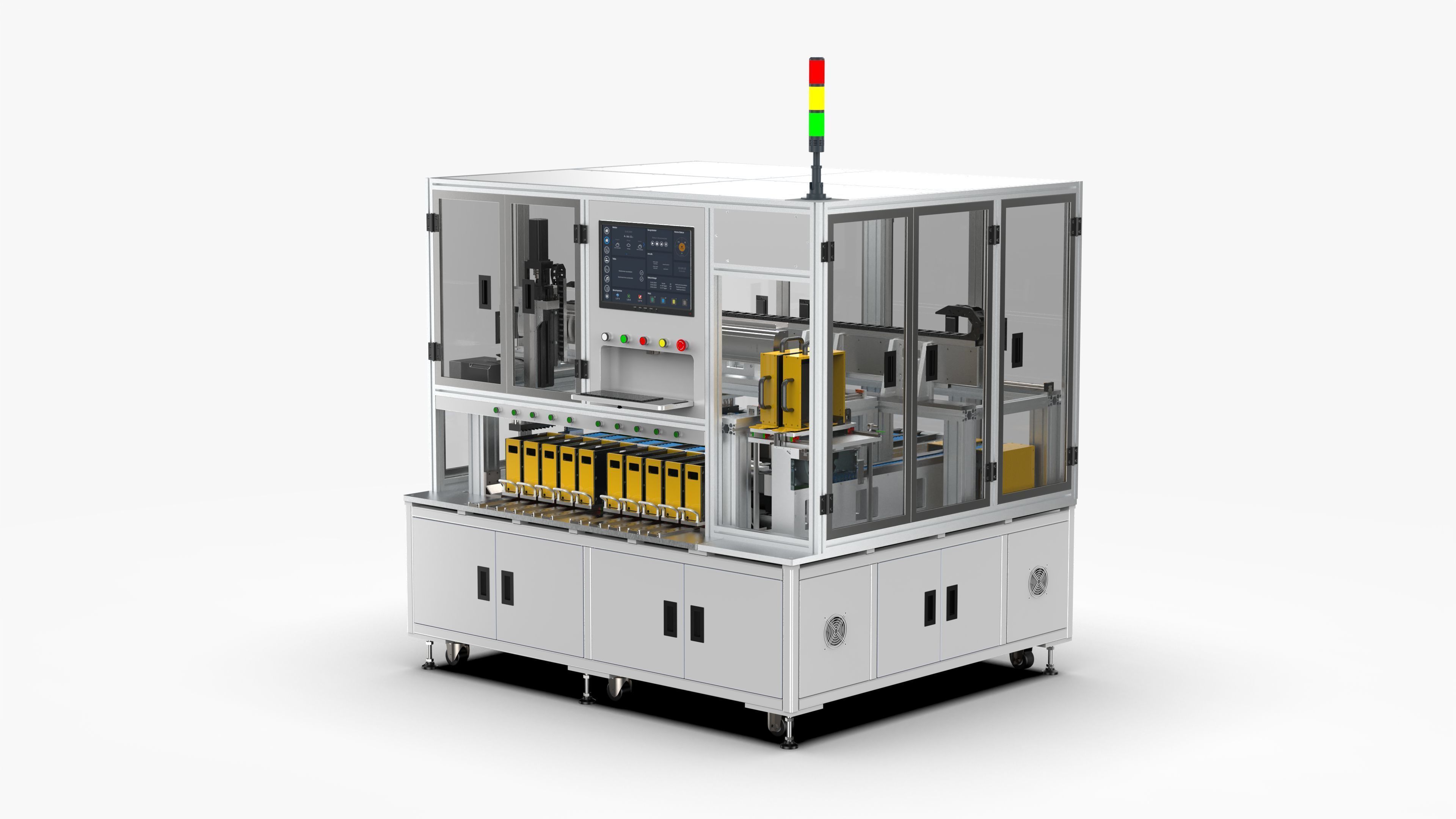 18650 Battery High Speed Sorting Machine 3D model_4