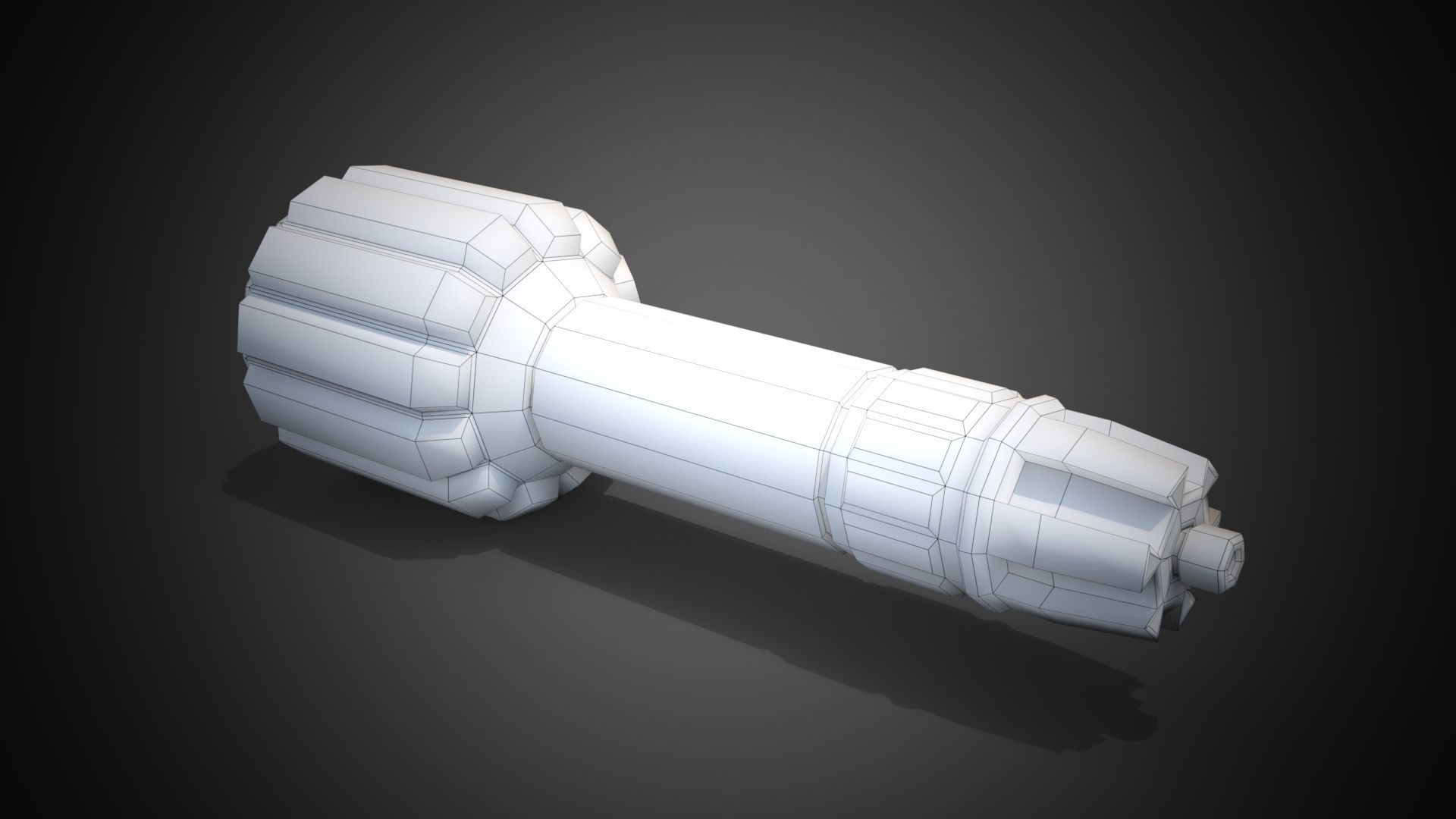 Sci-fi post-apocalyptic grenade Low-poly 3D model_17