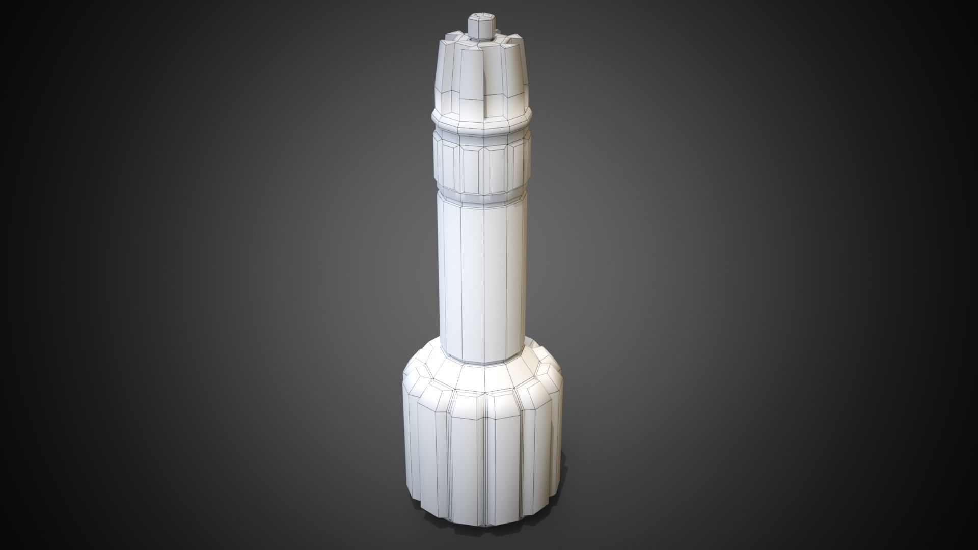 Sci-fi post-apocalyptic grenade Low-poly 3D model_14