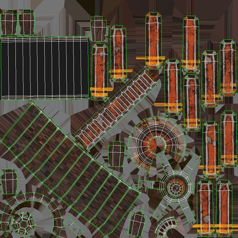 Sci-fi post-apocalyptic grenade Low-poly 3D model_19