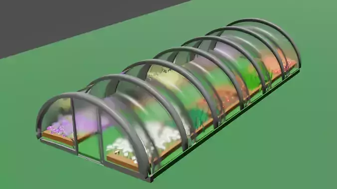 Green house effect 3D model