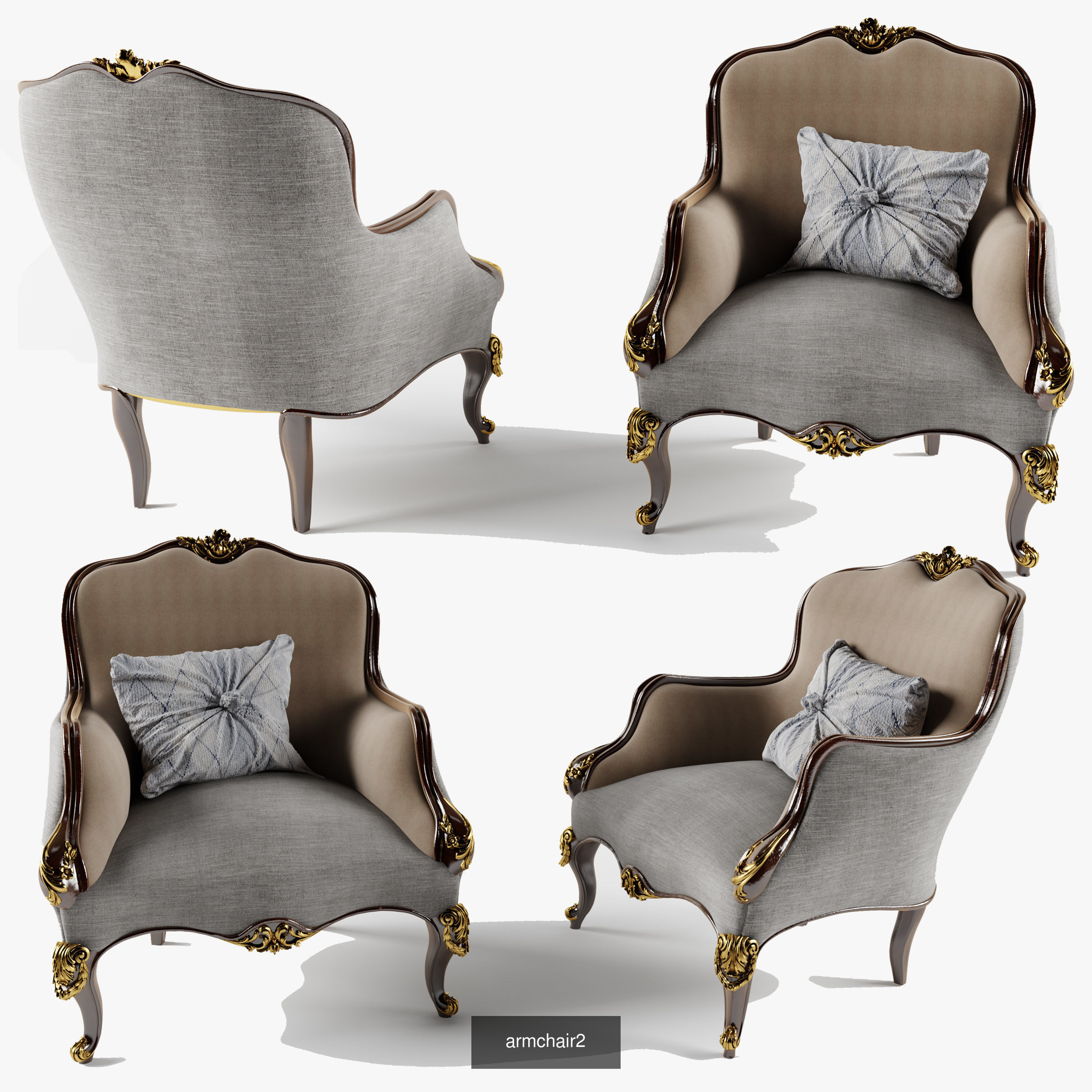 classic sofa and chair 3D Model Collection_2