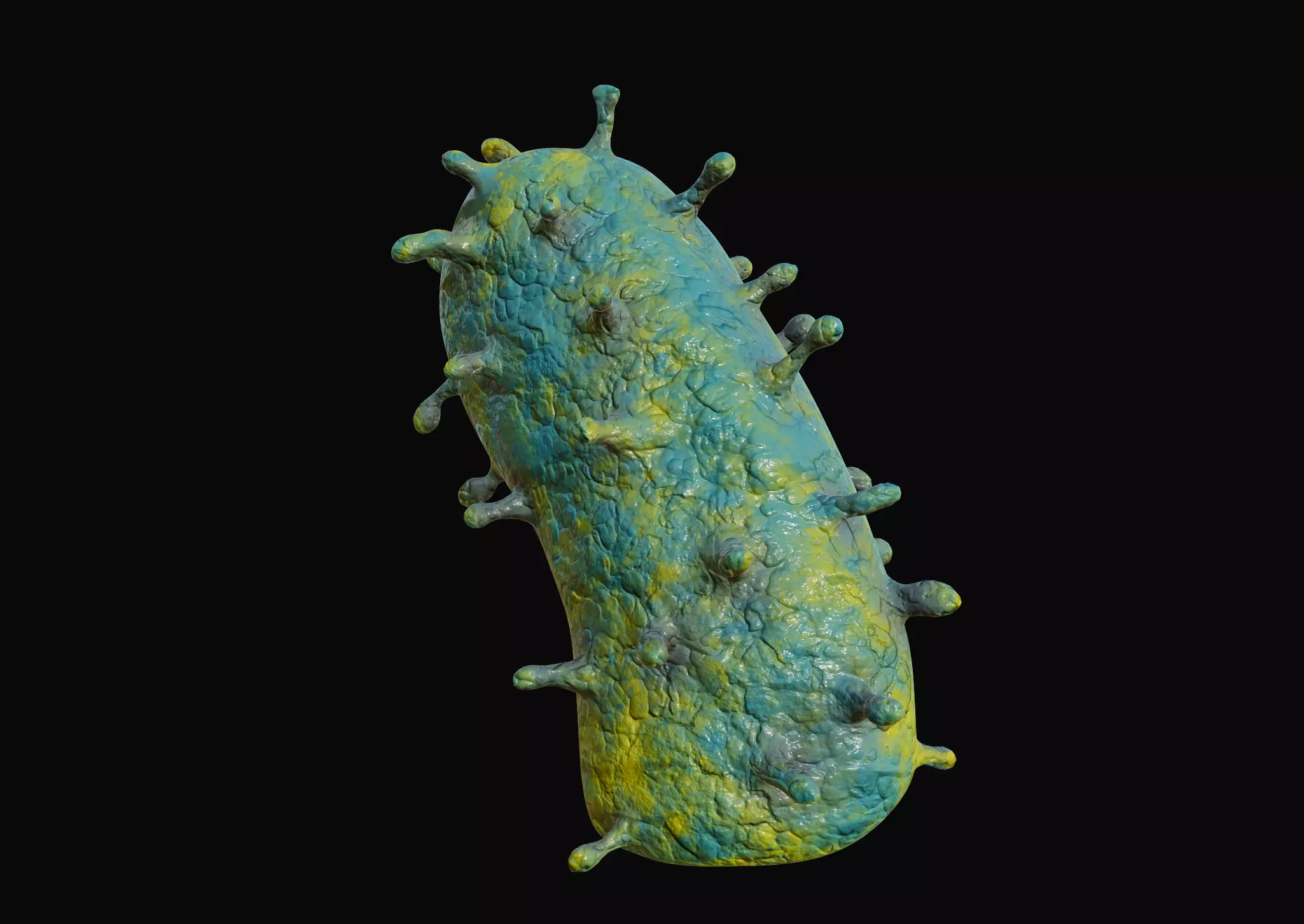 Rabies virus Microbe Organism 3D model_0