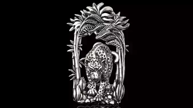 Panther in the jungle pendant
