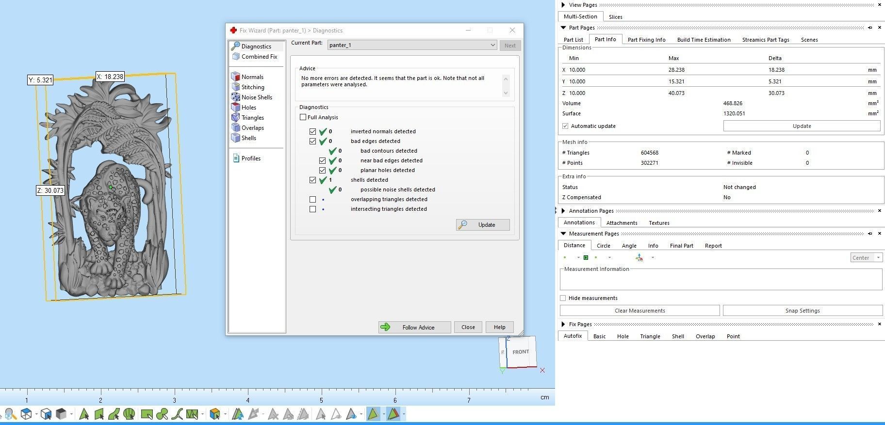 Panther in the jungle pendant 3D print model_6