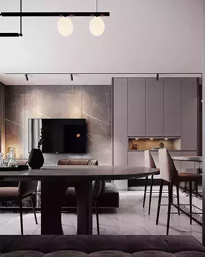 Escena interior  modelo 3d max y corona render 3D model