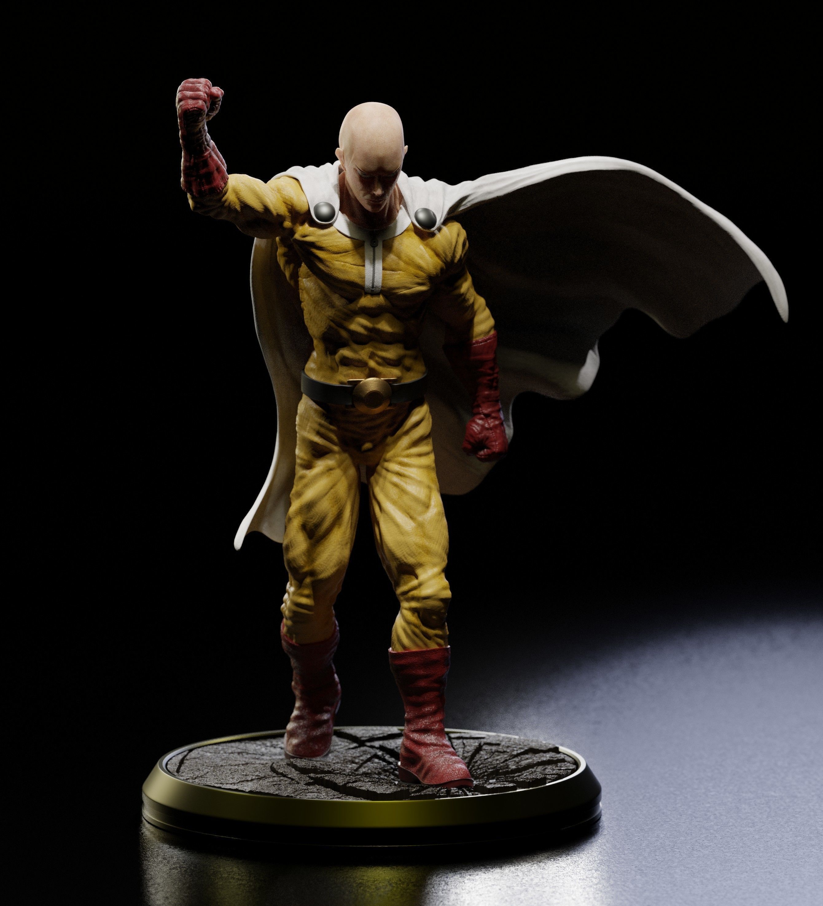 One Punch Man - Saitama Statue 3D Model ST 3D print model_2