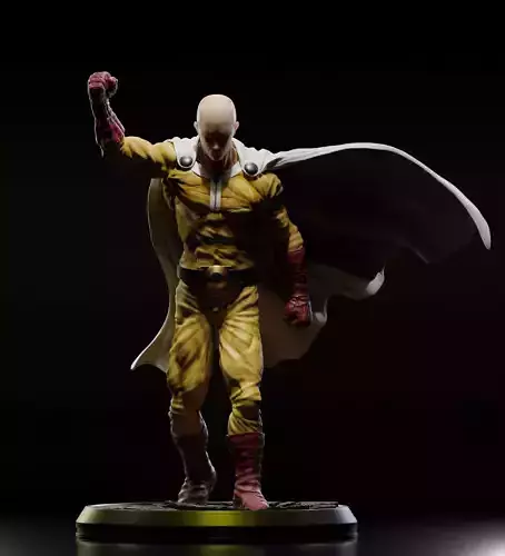 One Punch Man - Saitama Statue 3D Model ST 3D print model