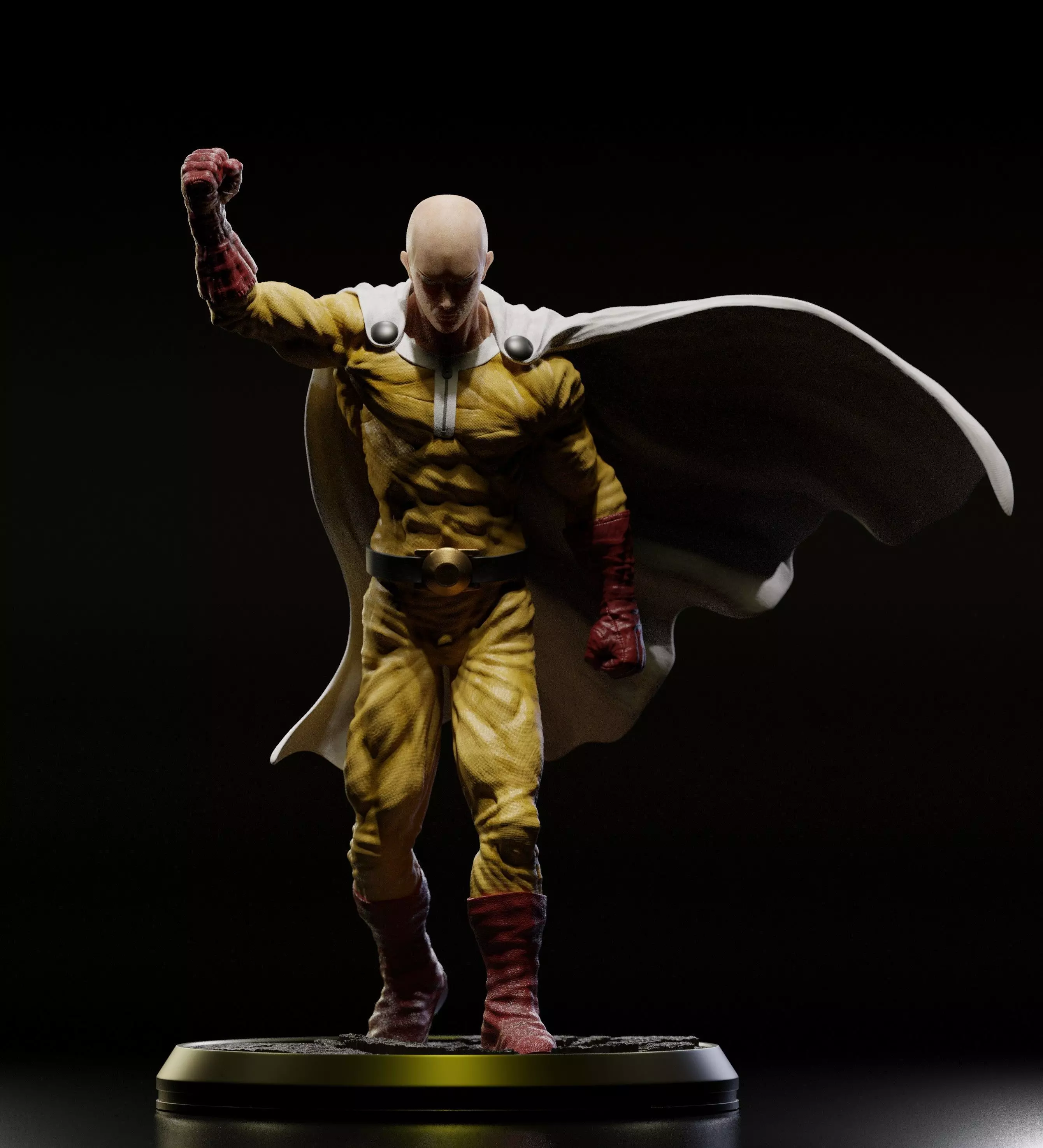 One Punch Man - Saitama Statue 3D Model ST 3D print model_0
