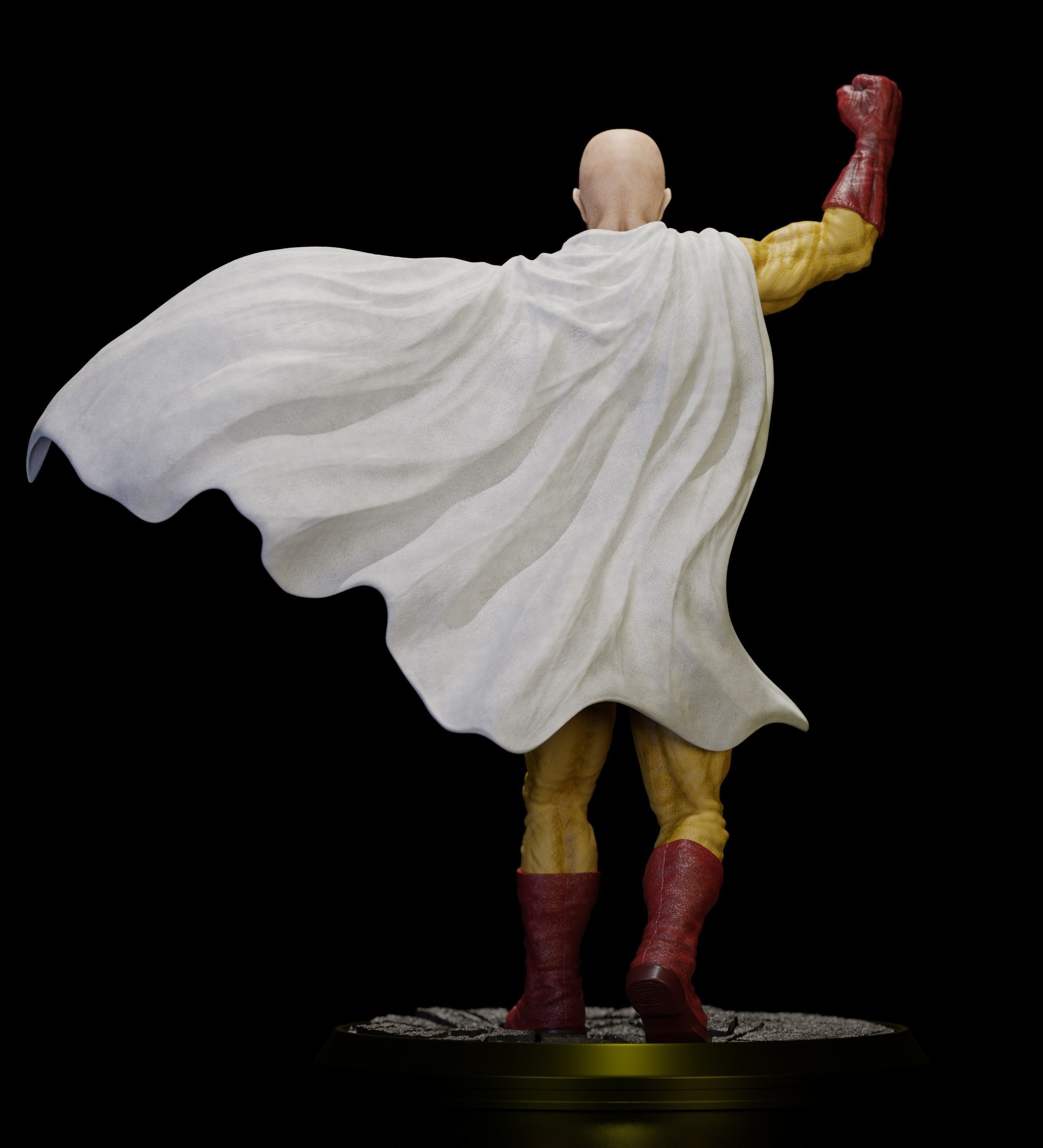 One Punch Man - Saitama Statue 3D Model ST 3D print model_3