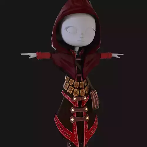 Stylized Monk 3D Low-poly 3D model