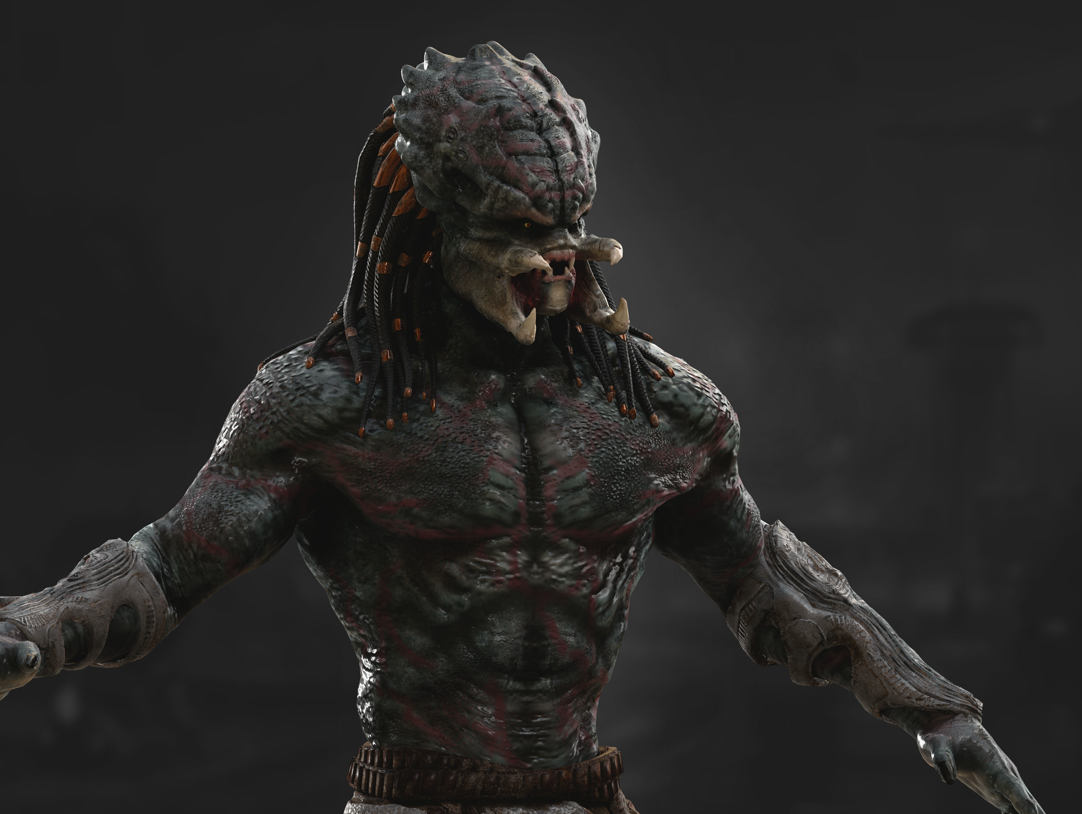 Predator Assassin Low-poly 3D model_7