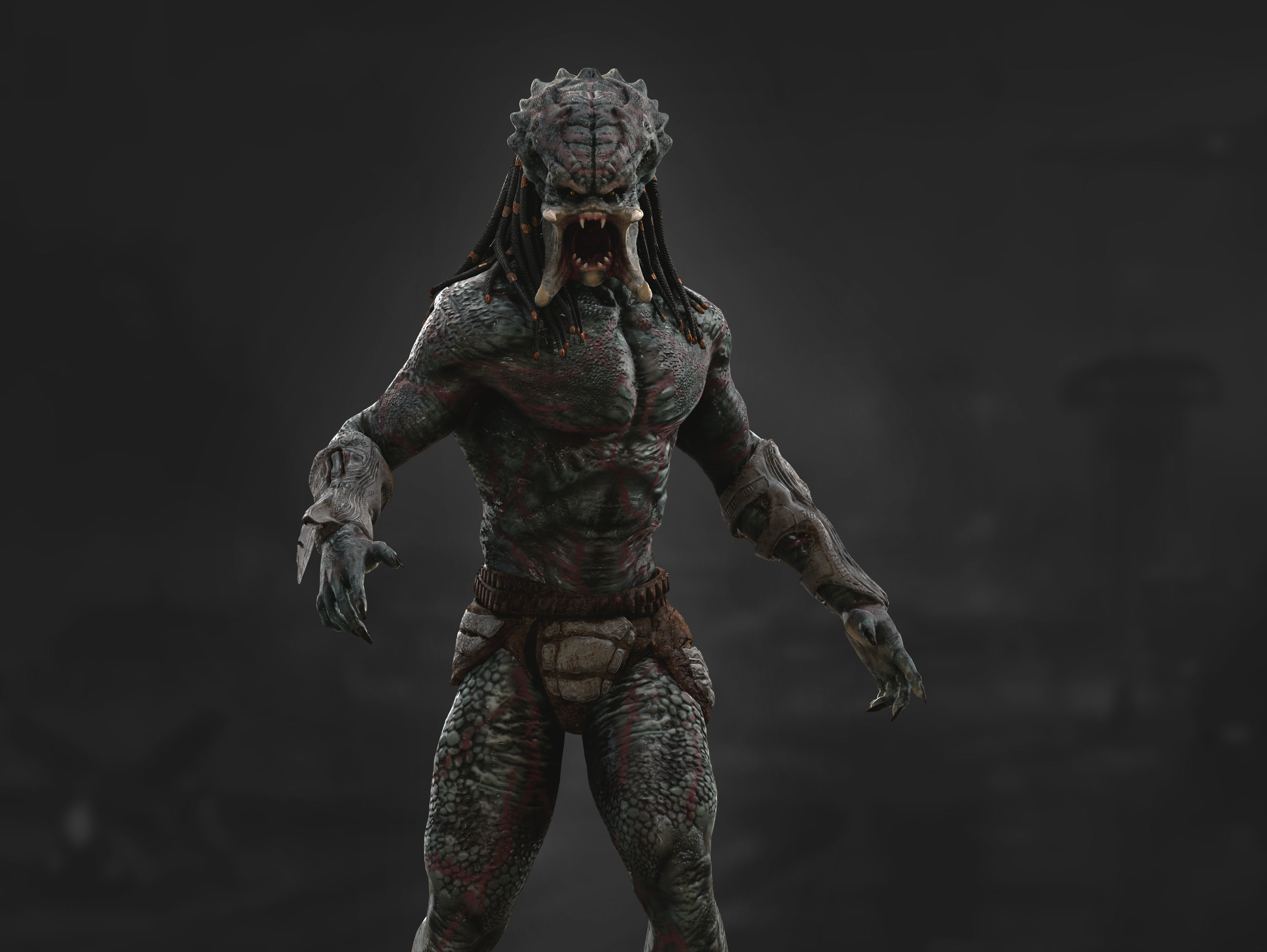 Predator Assassin Low-poly 3D model_1