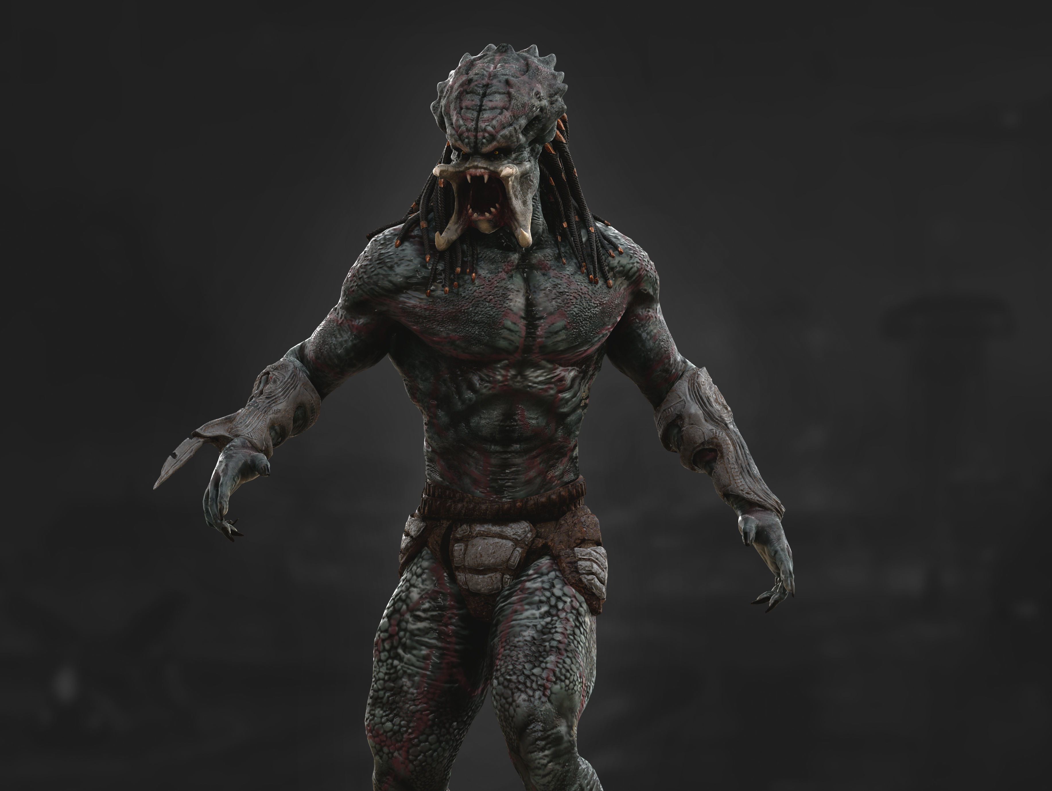 Predator Assassin Low-poly 3D model_4