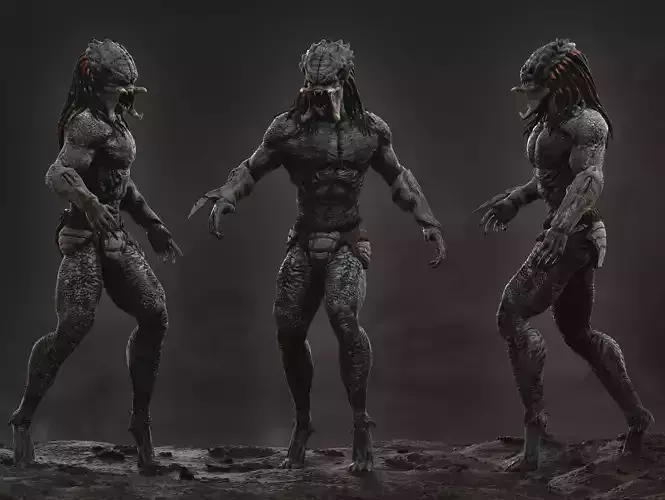 Predator Assassin Low-poly 3D model