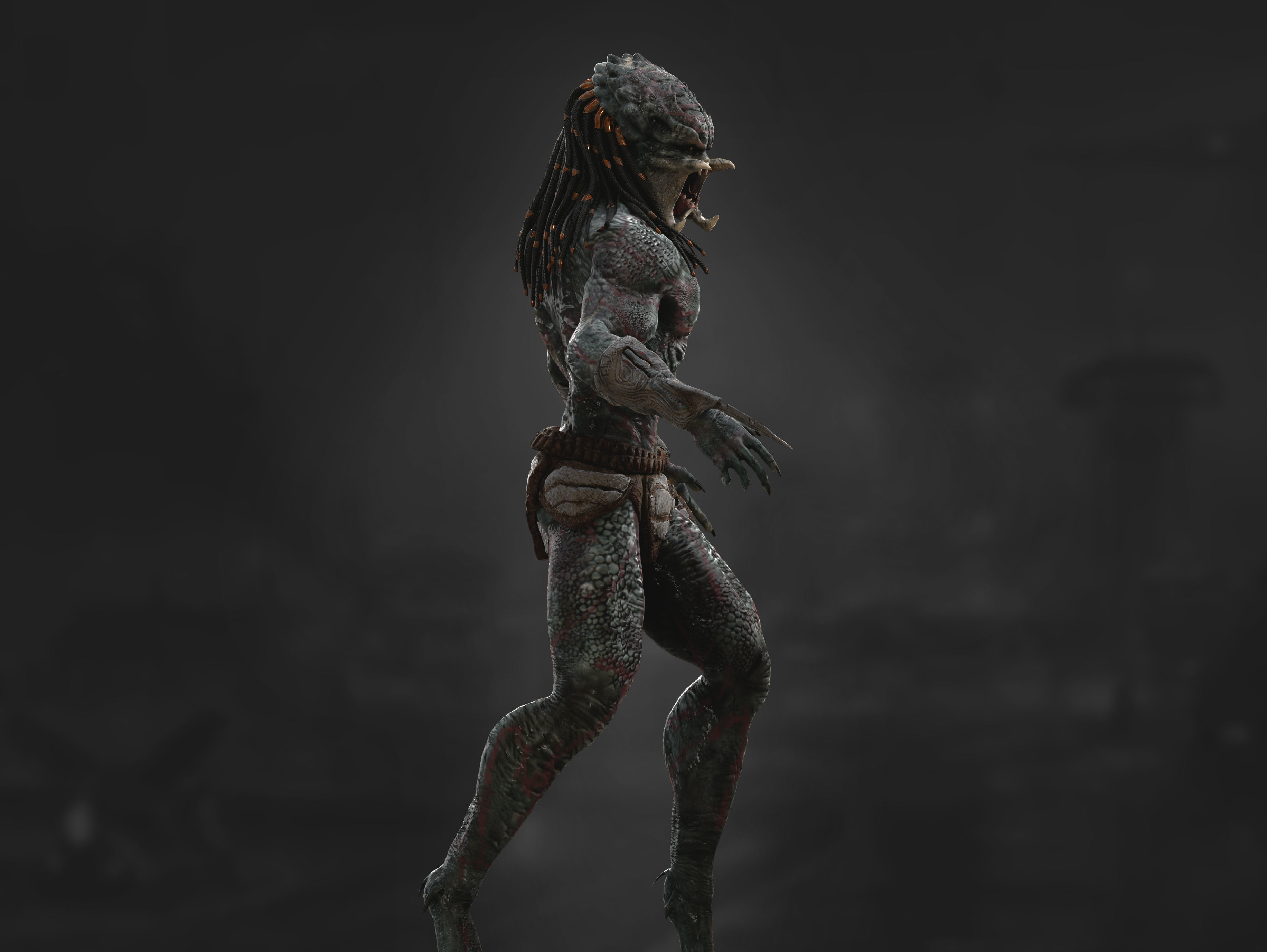 Predator Assassin Low-poly 3D model_5