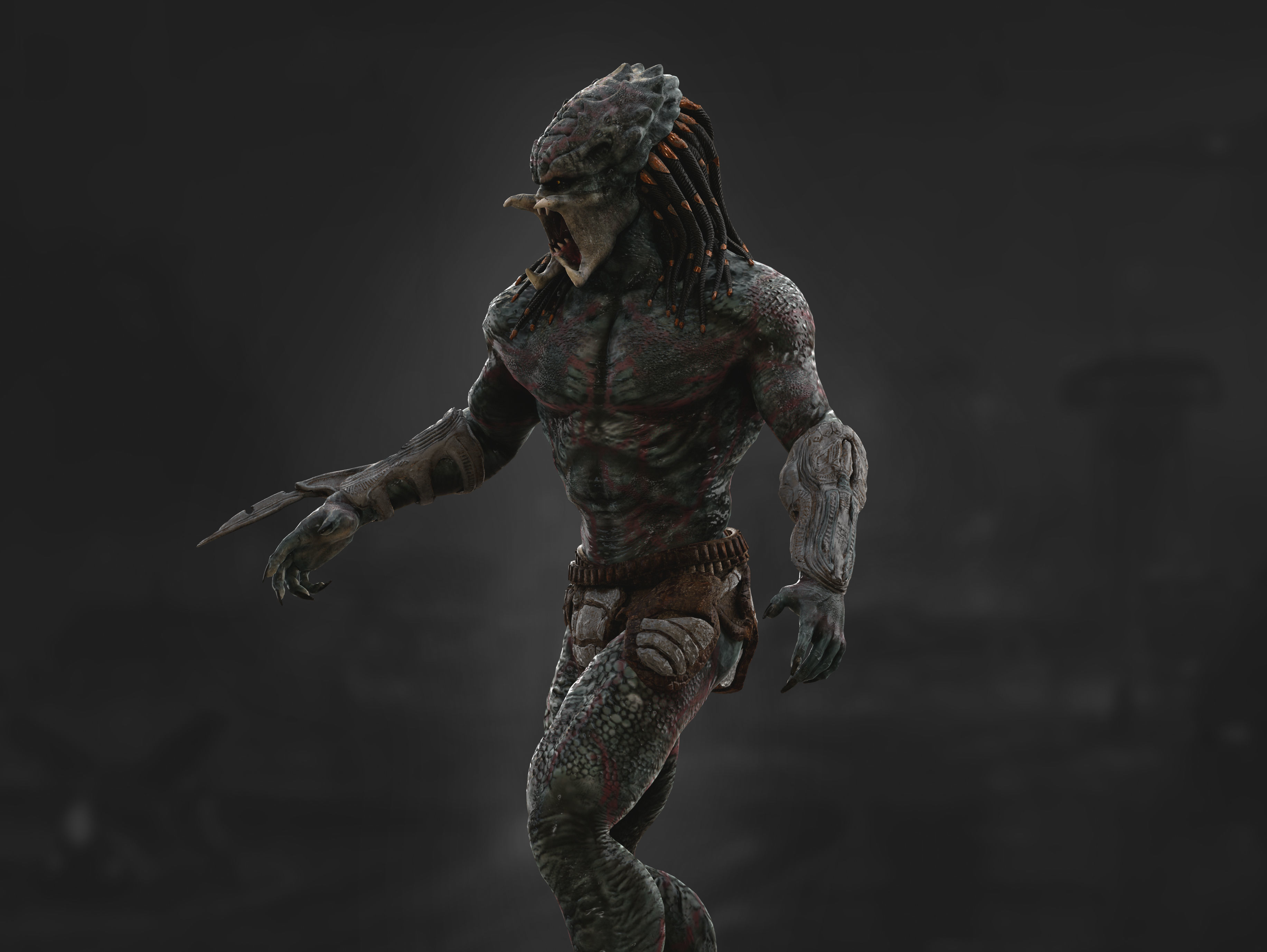 Predator Assassin Low-poly 3D model_2