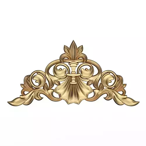 Carved Plaster Molding Decoration 044 Low-poly 3D model
