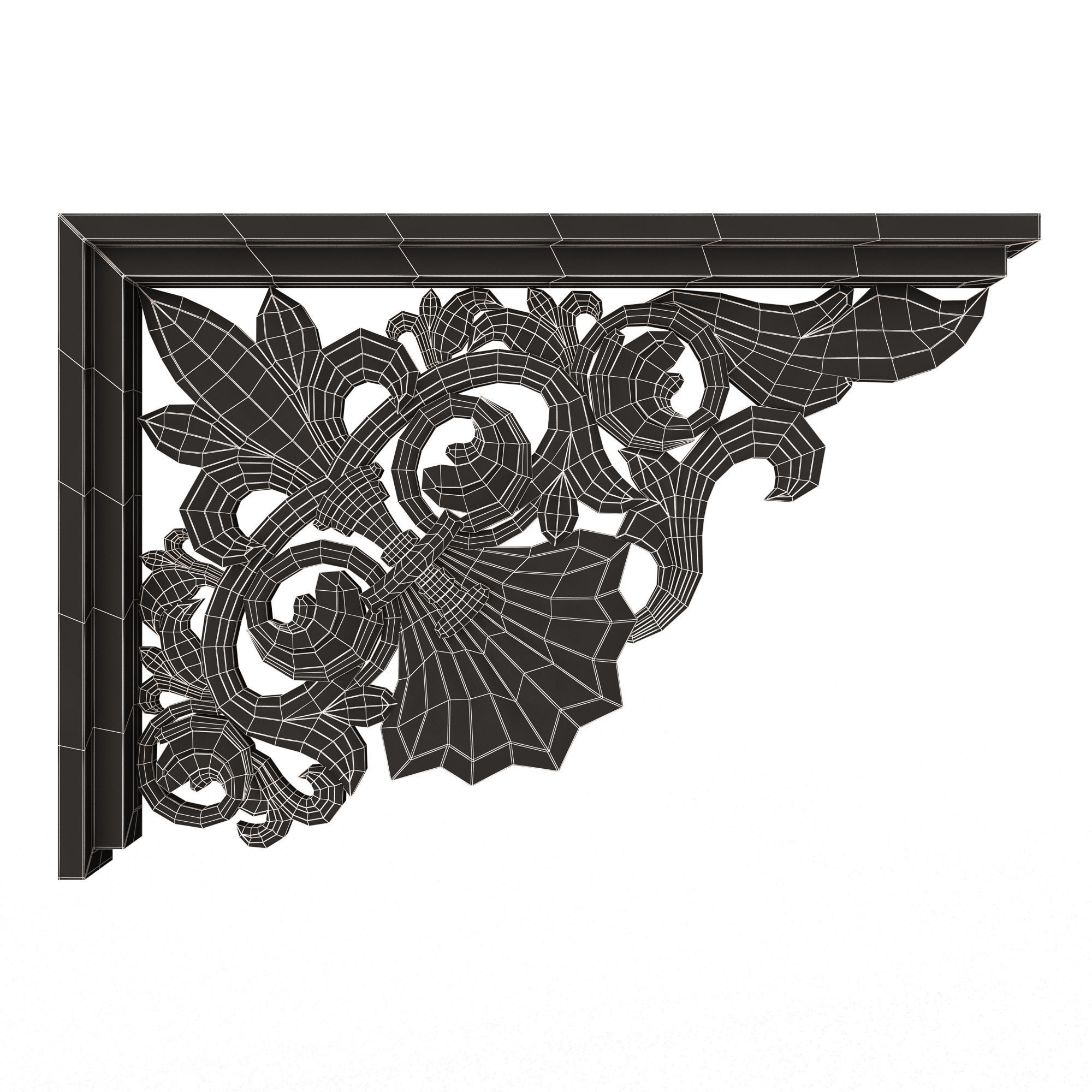 Stair Brackets 03 Low-poly 3D model_12