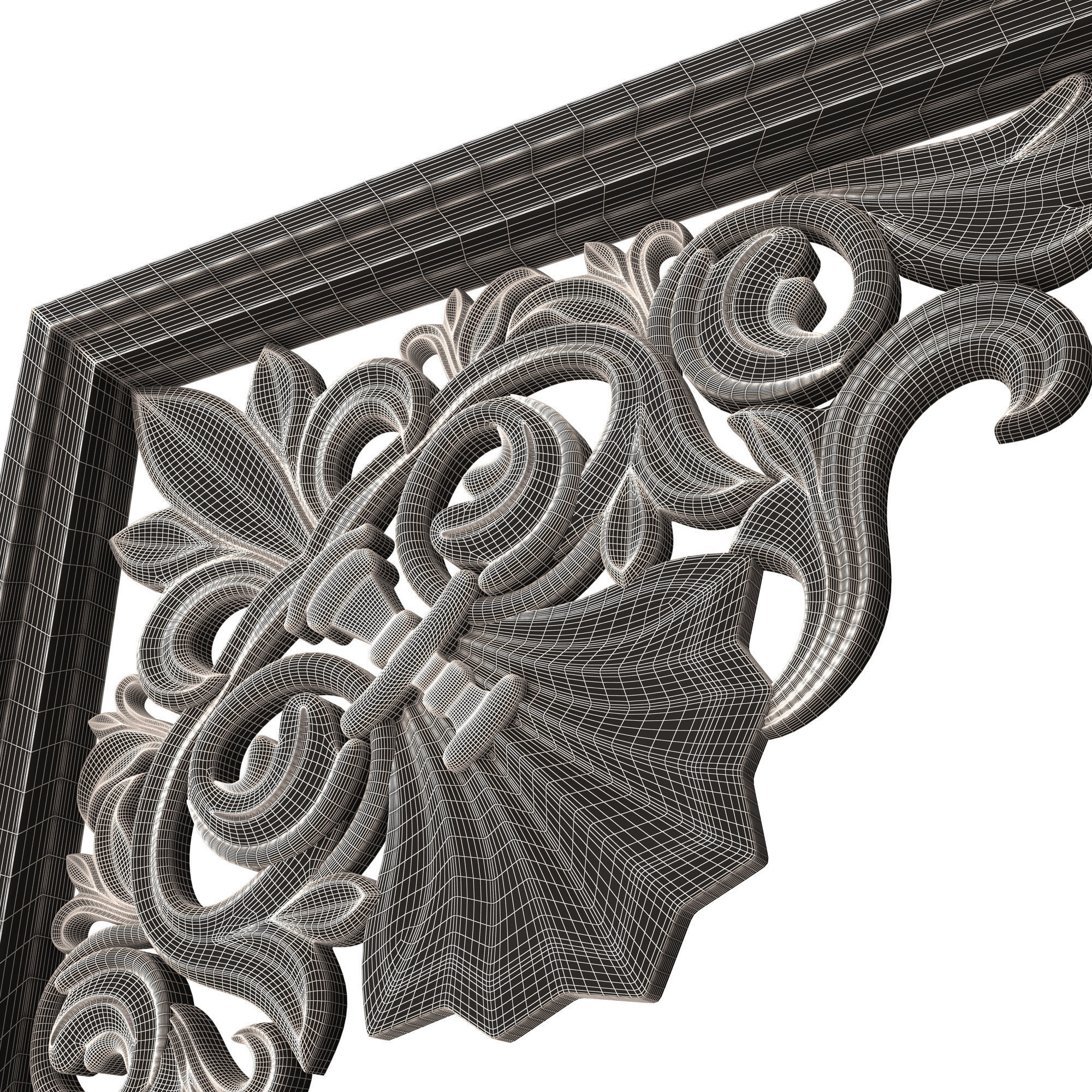 Stair Brackets 03 Low-poly 3D model_10