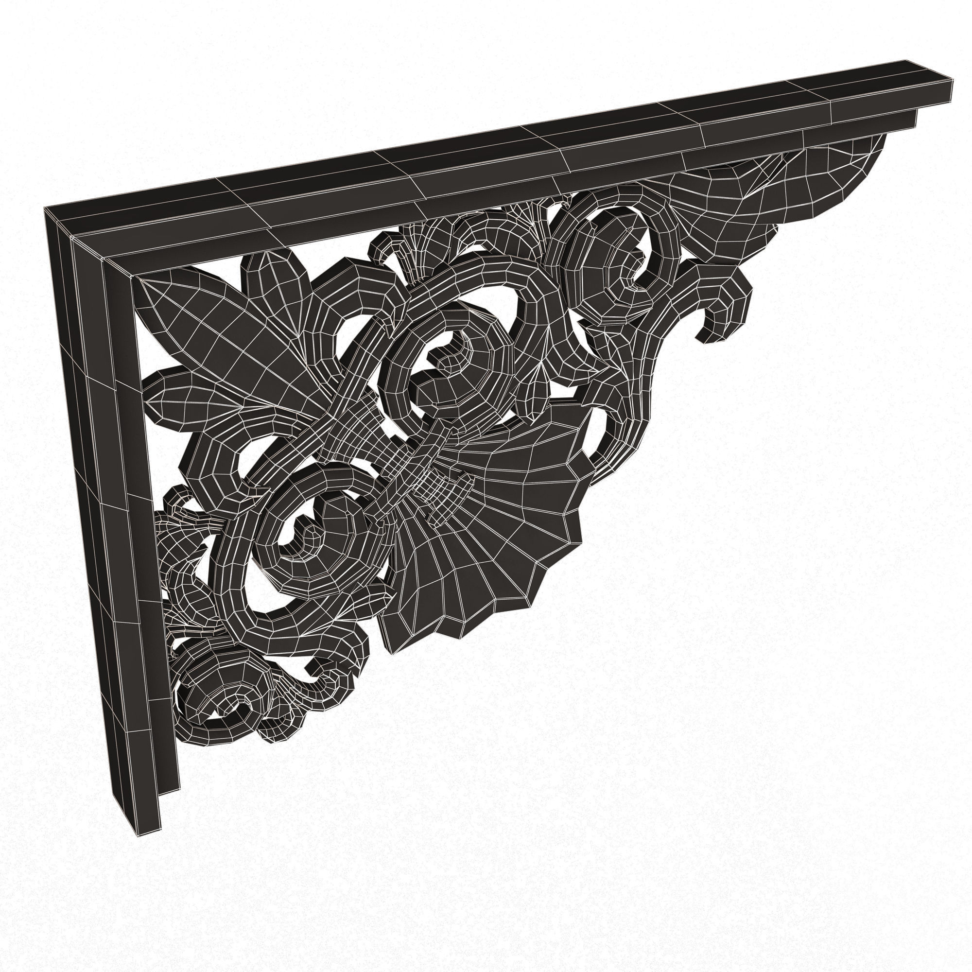 Stair Brackets 03 Low-poly 3D model_13