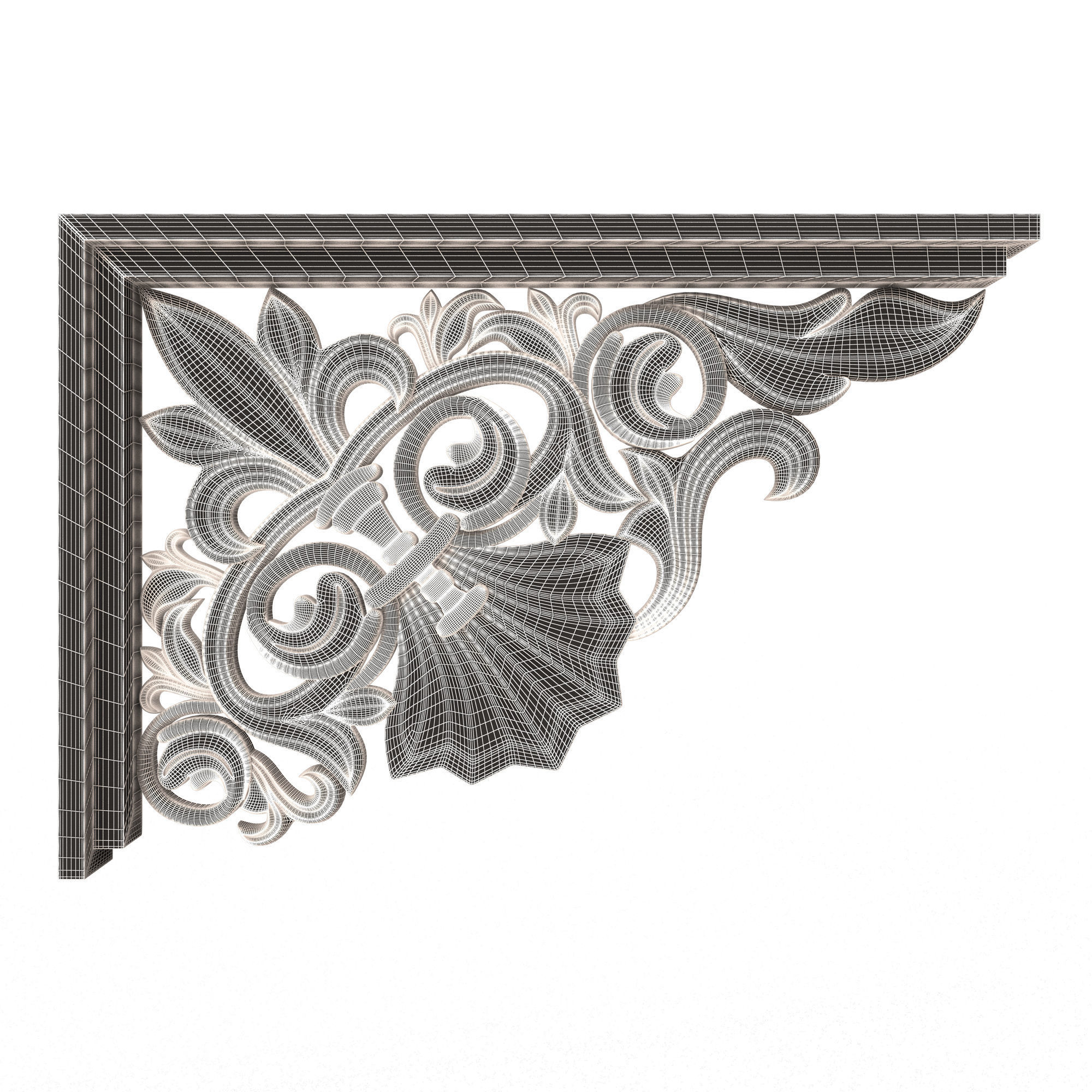 Stair Brackets 03 Low-poly 3D model_6