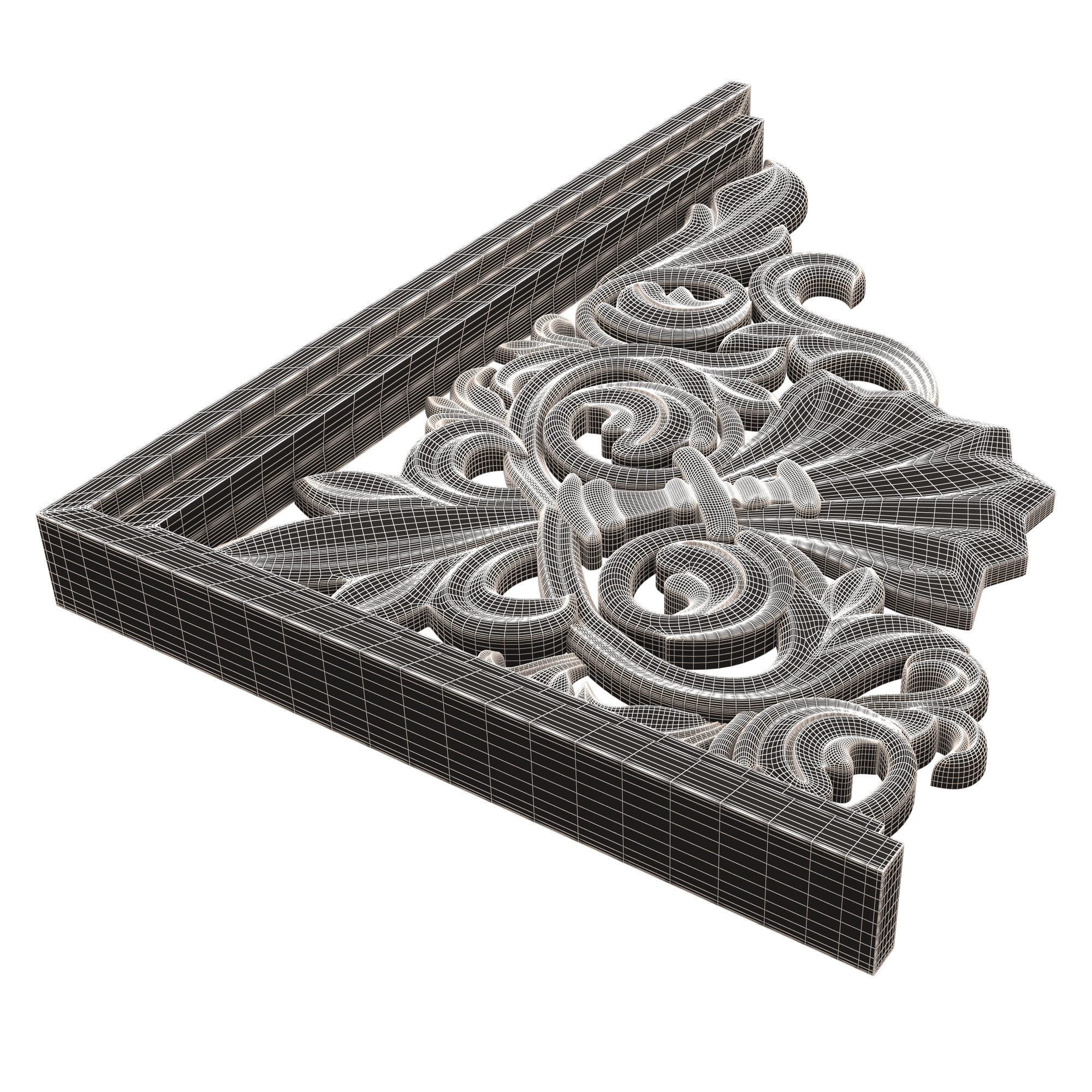 Stair Brackets 03 Low-poly 3D model_11