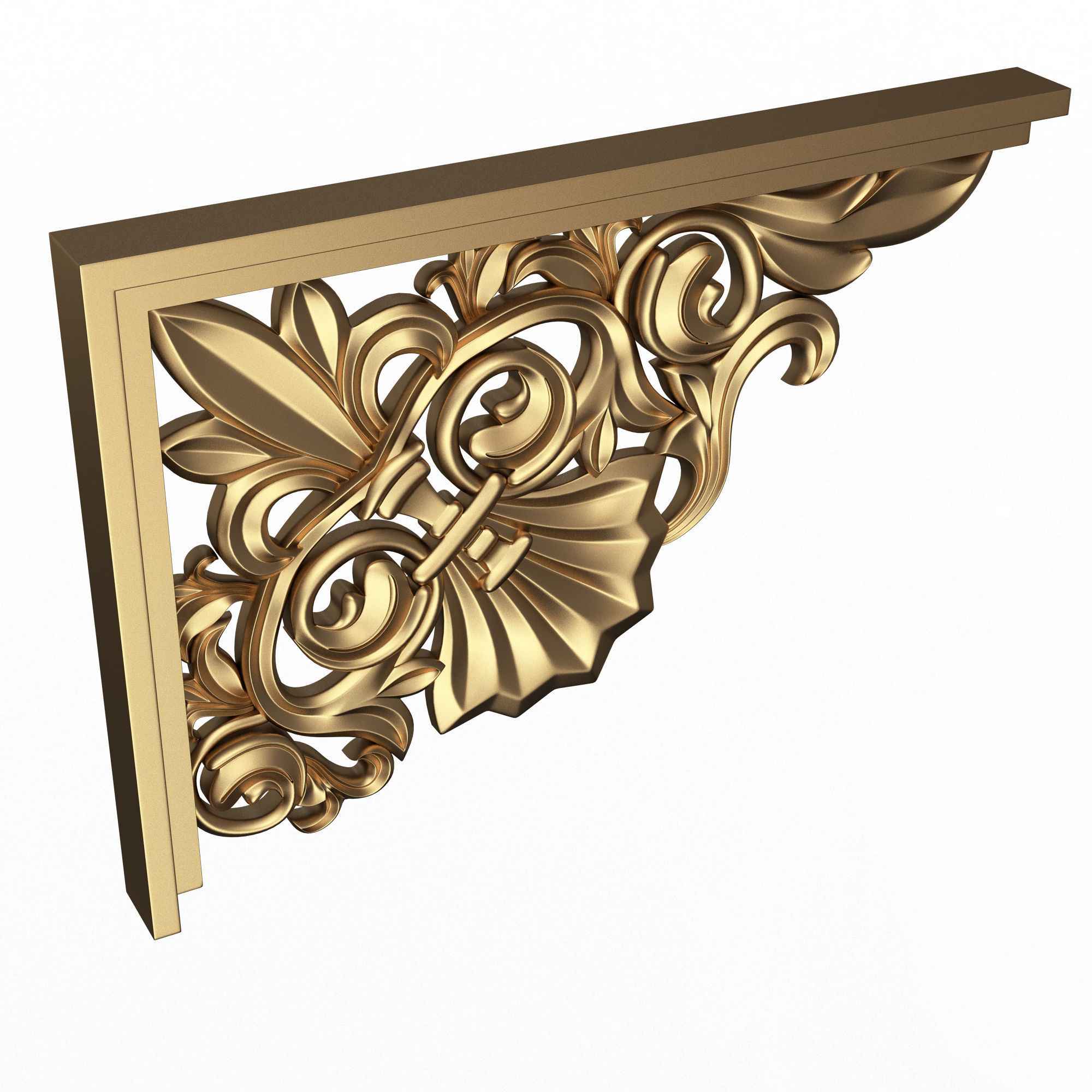 Stair Brackets 03 Low-poly 3D model_1
