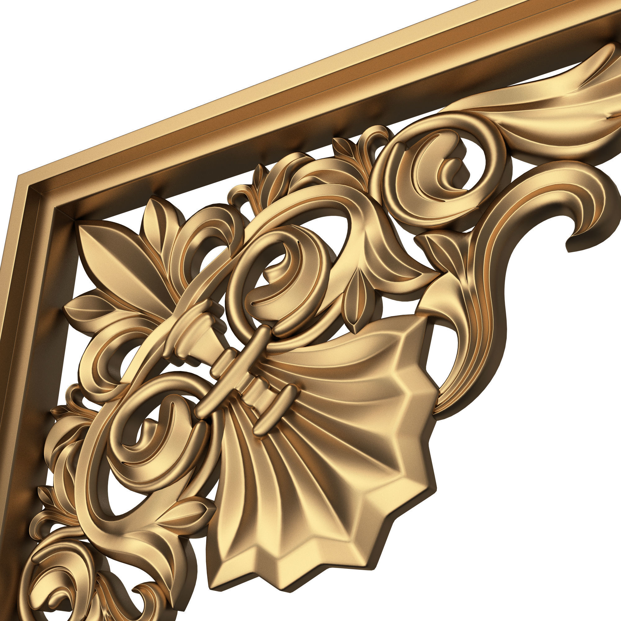 Stair Brackets 03 Low-poly 3D model_4