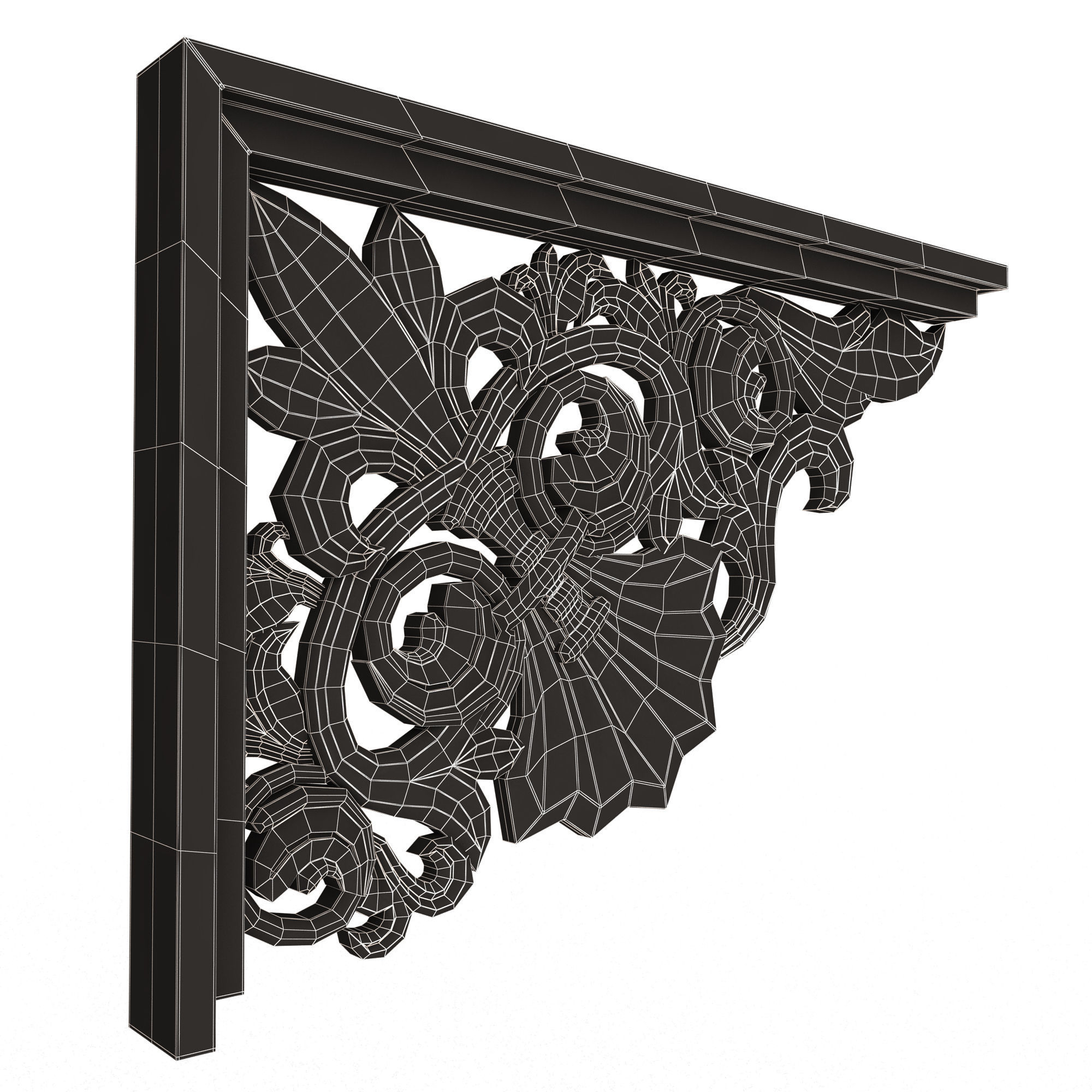 Stair Brackets 03 Low-poly 3D model_15