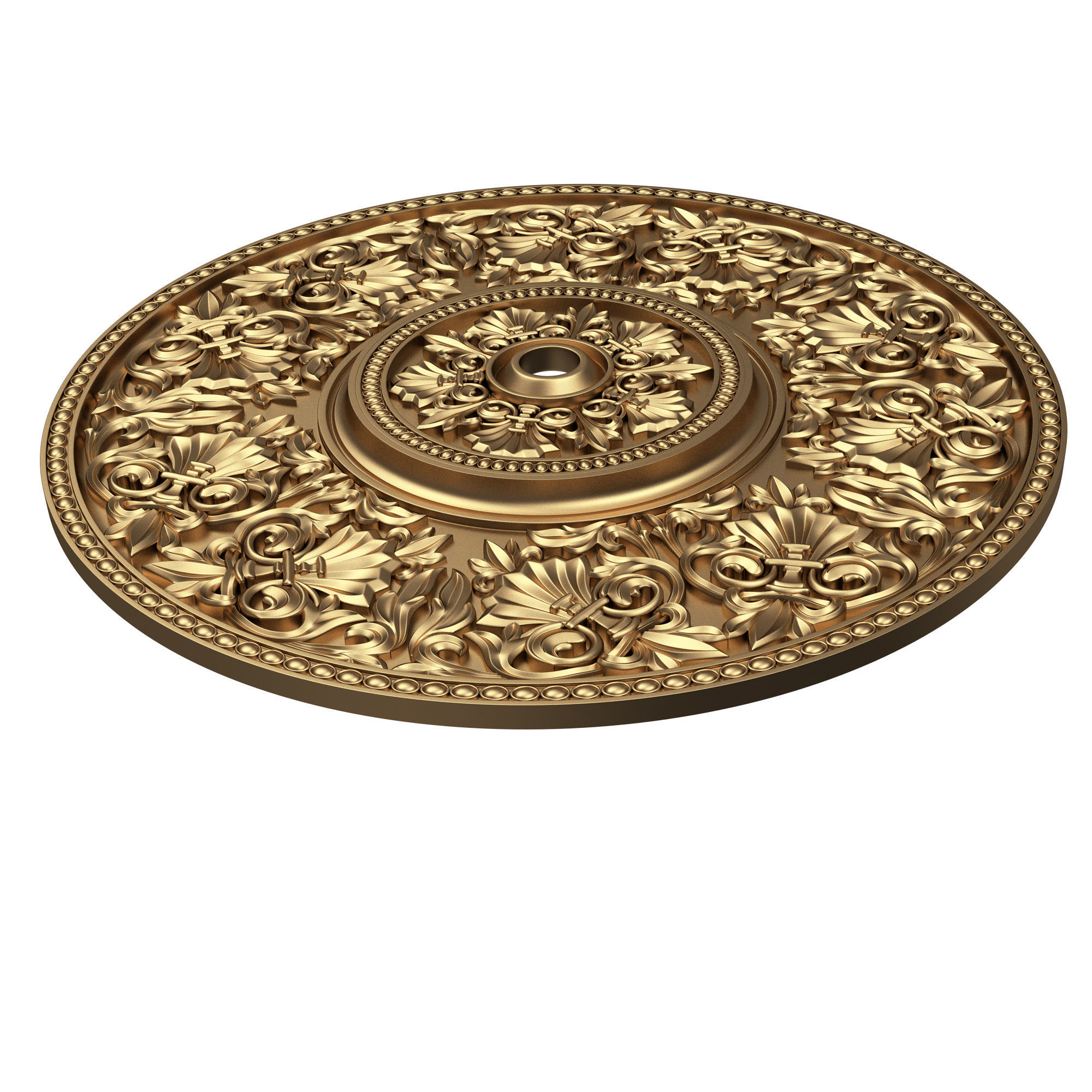 Ceiling Rosette 07 Low-poly 3D model_5