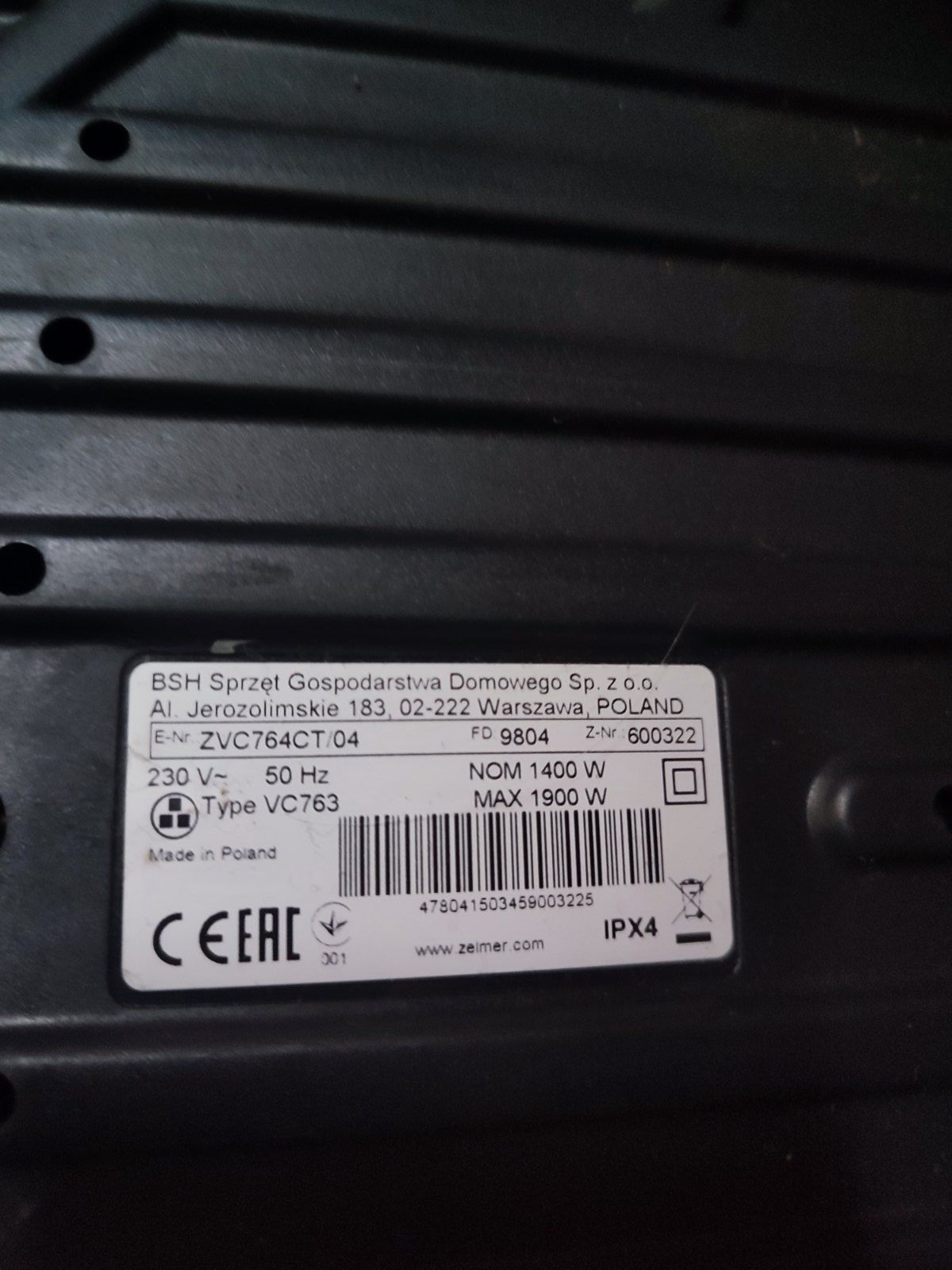 Vacuum cleaner part ZELMER ZVC764CT 3D print model_9