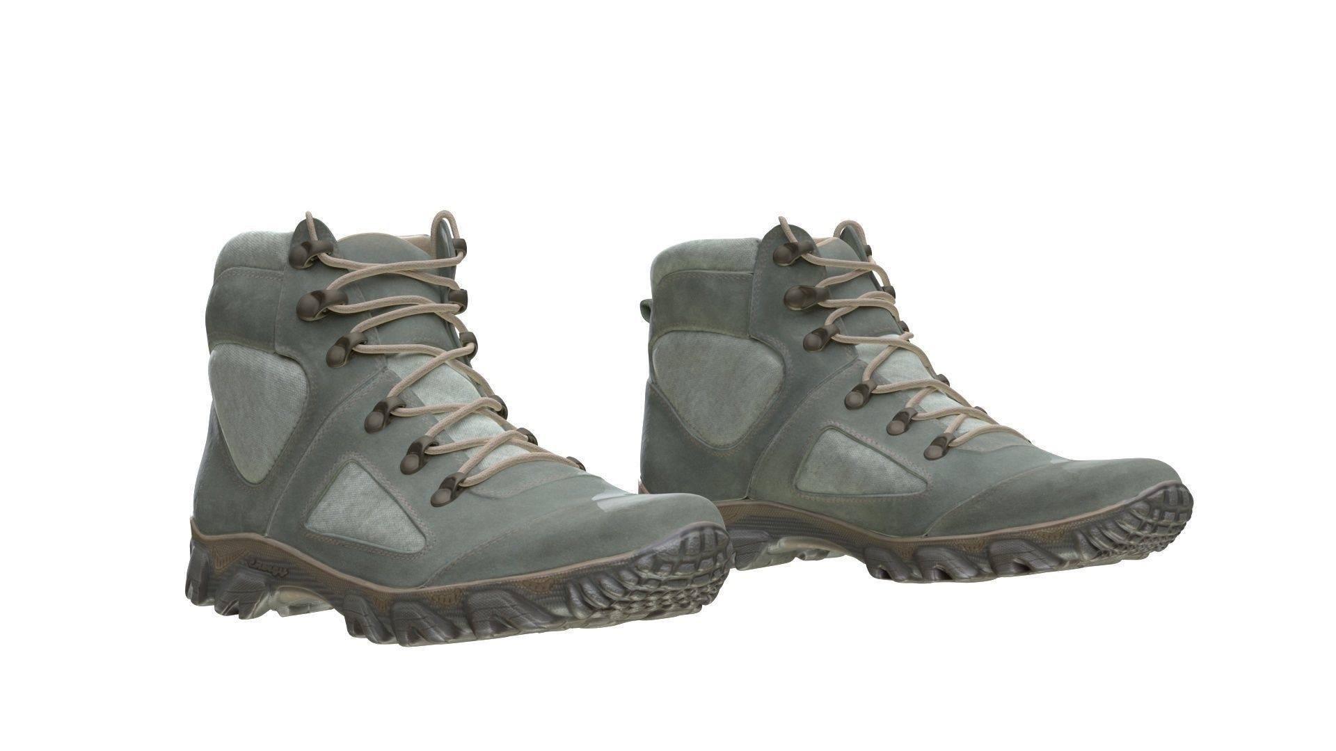 Boots Low-poly 3D model_2