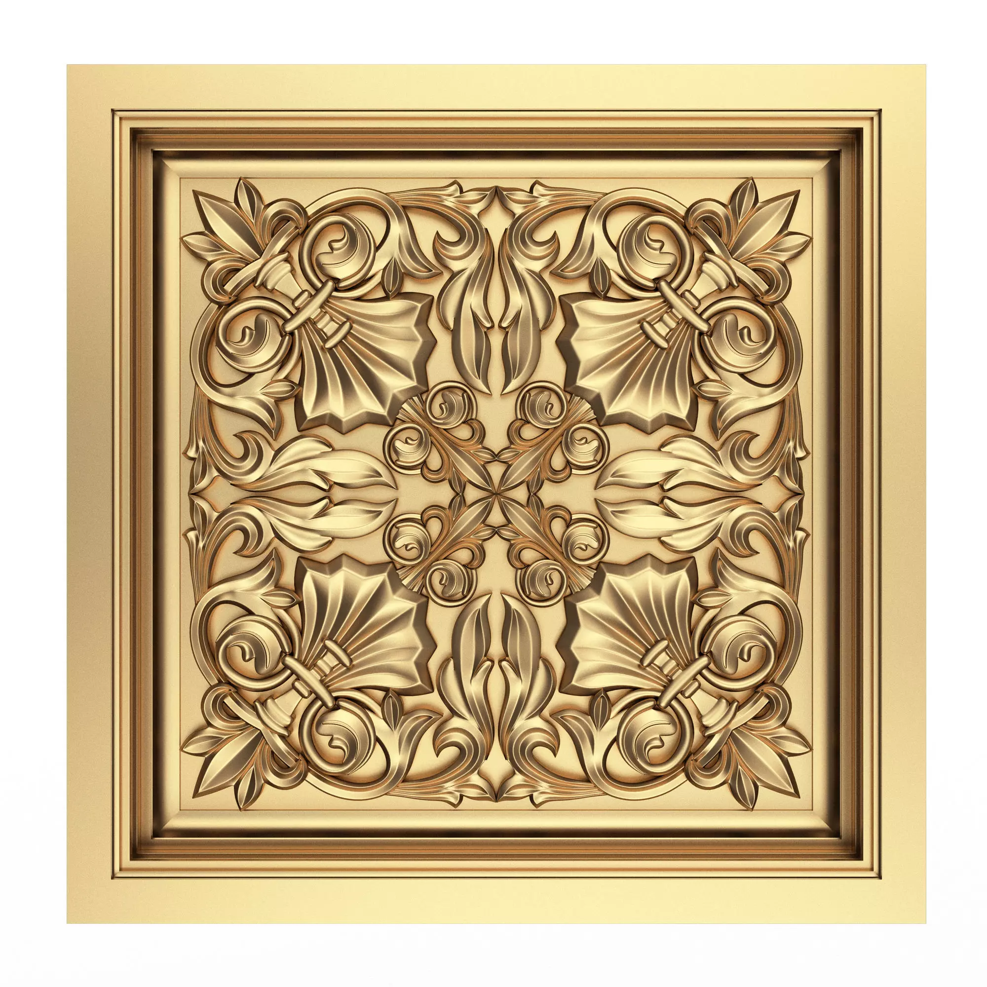 Carved Ceiling Tile 04 Low-poly 3D model