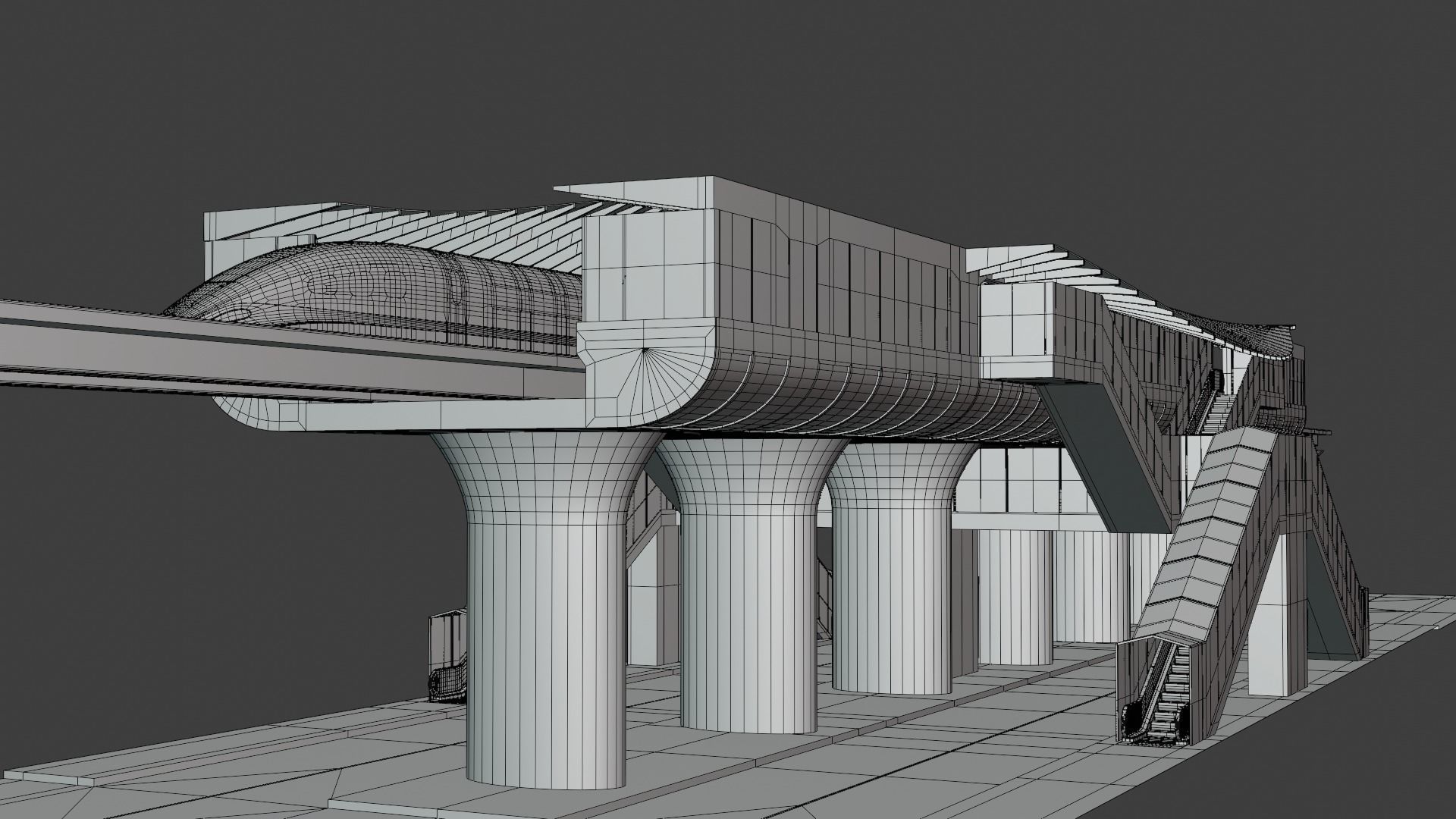 Maglev station 2024 3D model_5